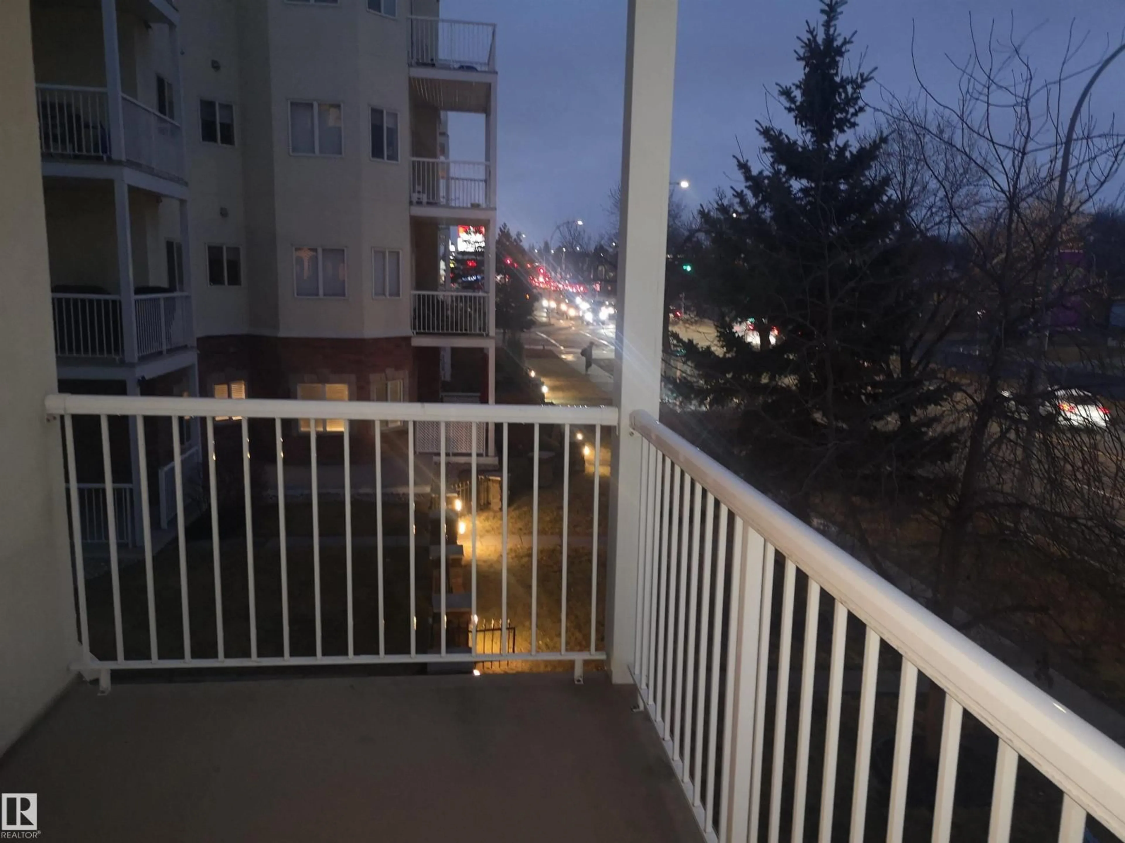 Balcony in the apartment, city buildings view from balcony for 218 8528 82 AV, Edmonton Alberta T6E6C3