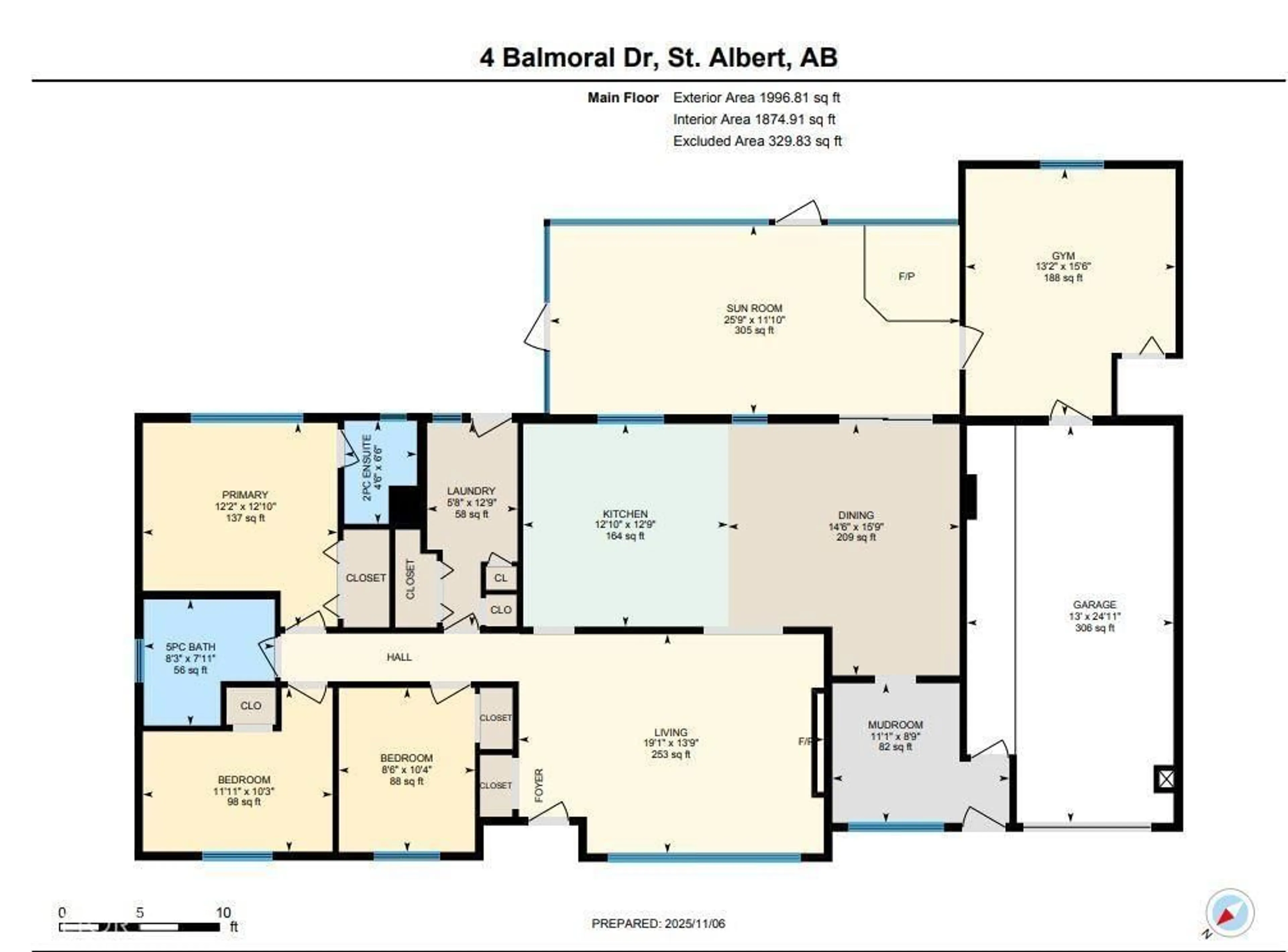 Floor plan for 4 BALMORAL DR, St. Albert Alberta T8N0B8