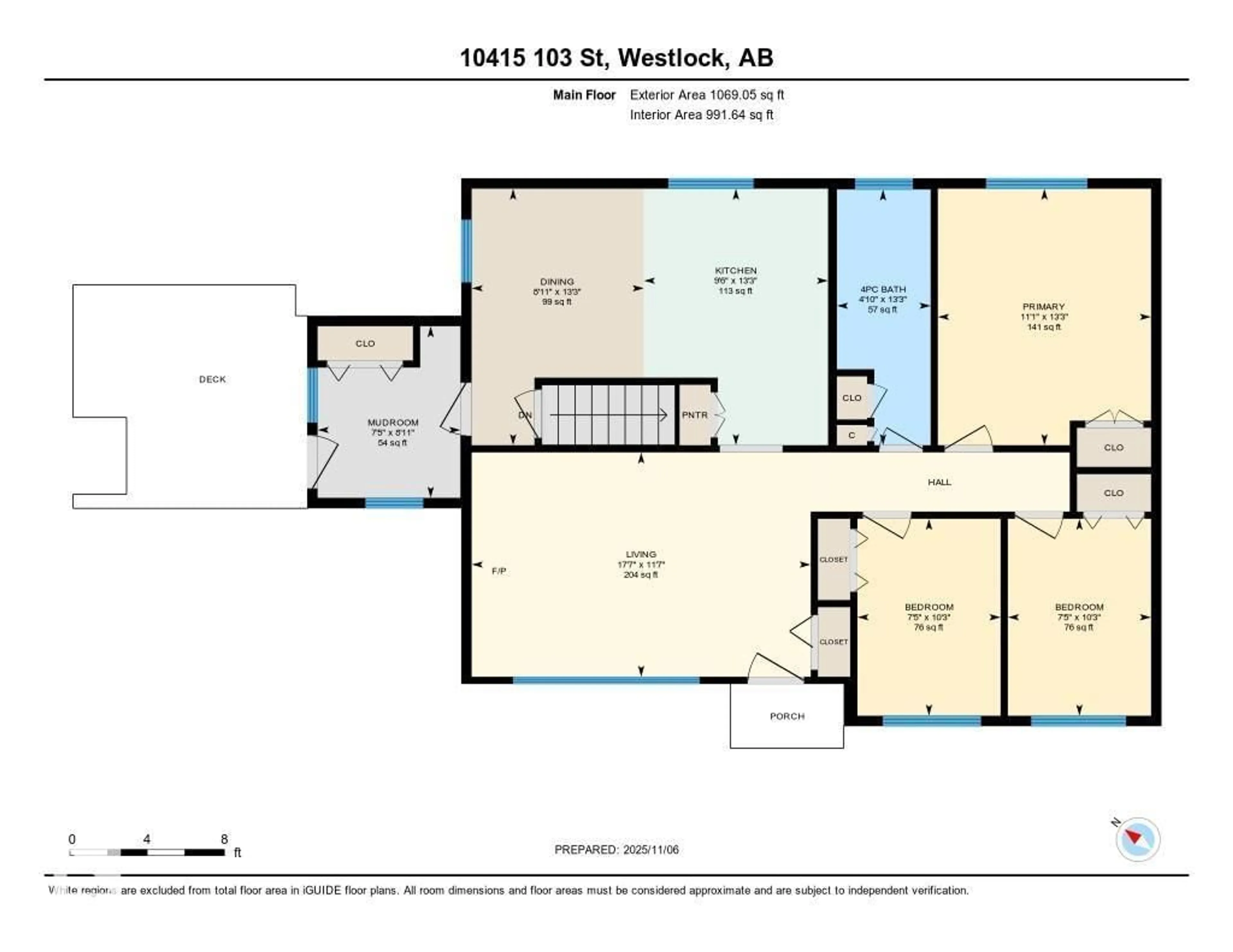 Floor plan for 10415 103 ST, Westlock Alberta T7P1K8