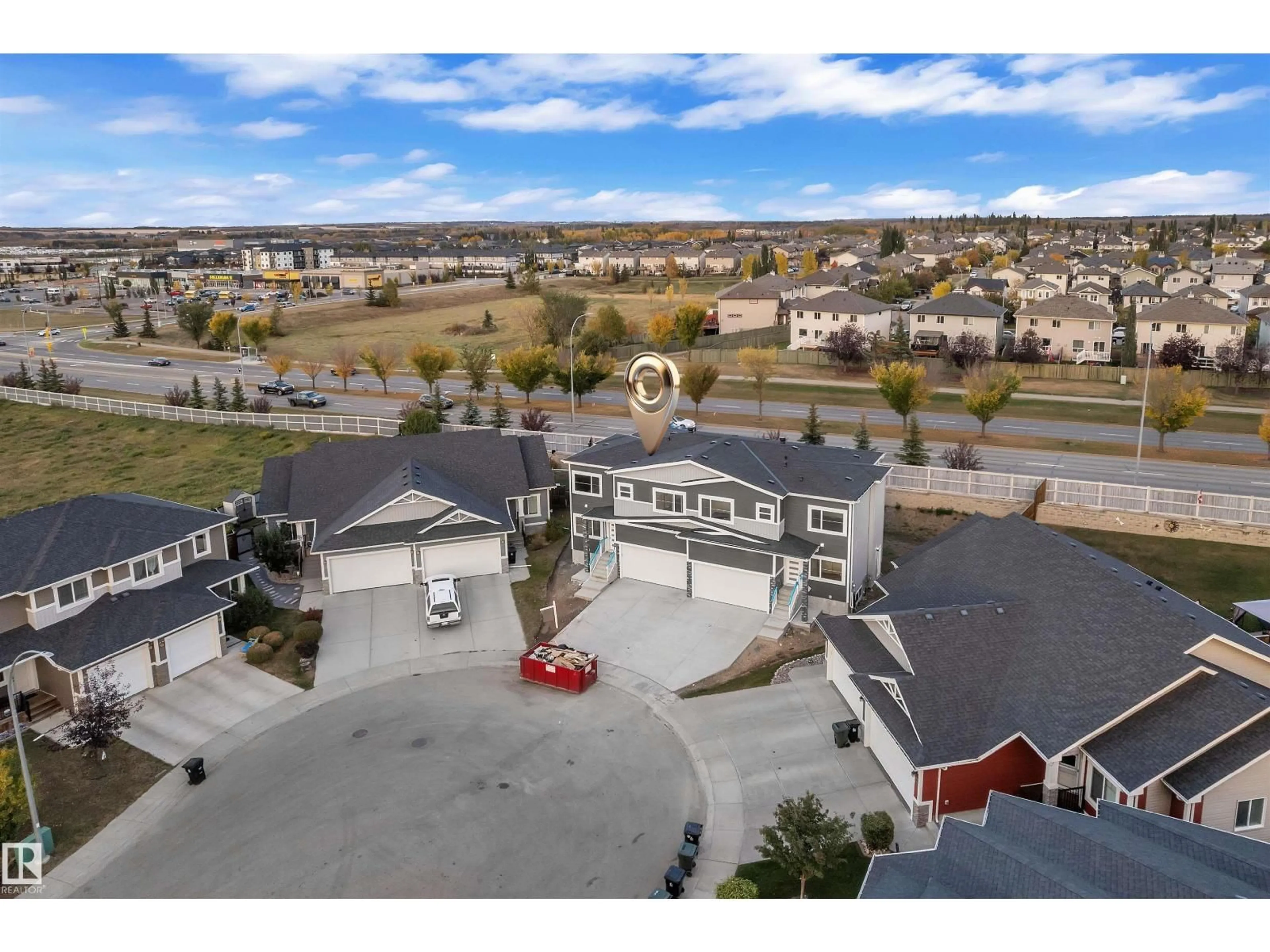 A pic from outside/outdoor area/front of a property/back of a property/a pic from drone, mountain view for 50 HAZELWOOD LN, Spruce Grove Alberta T7X0R7