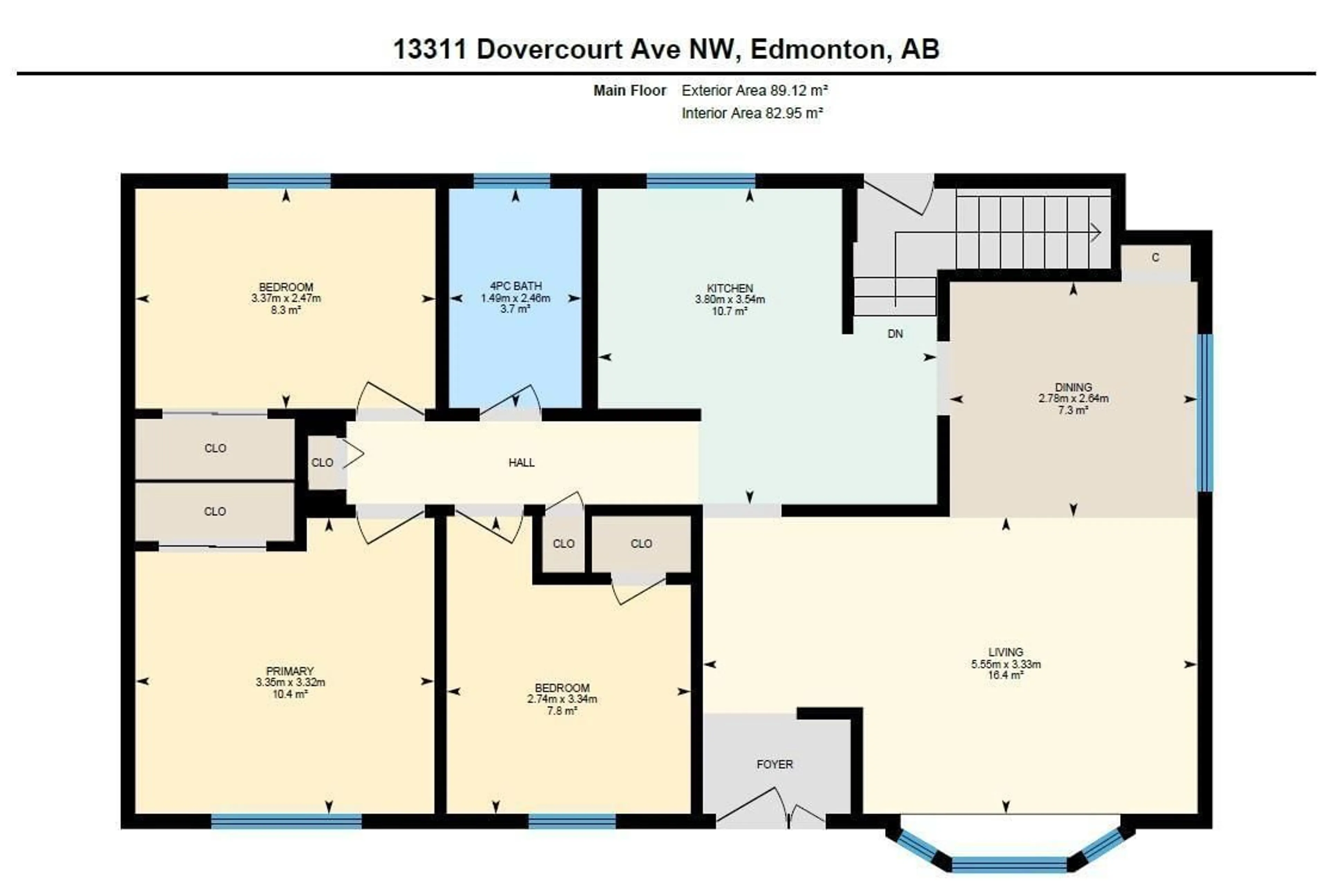 Floor plan for 13311 DOVERCOURT AV, Edmonton Alberta T5L4E3