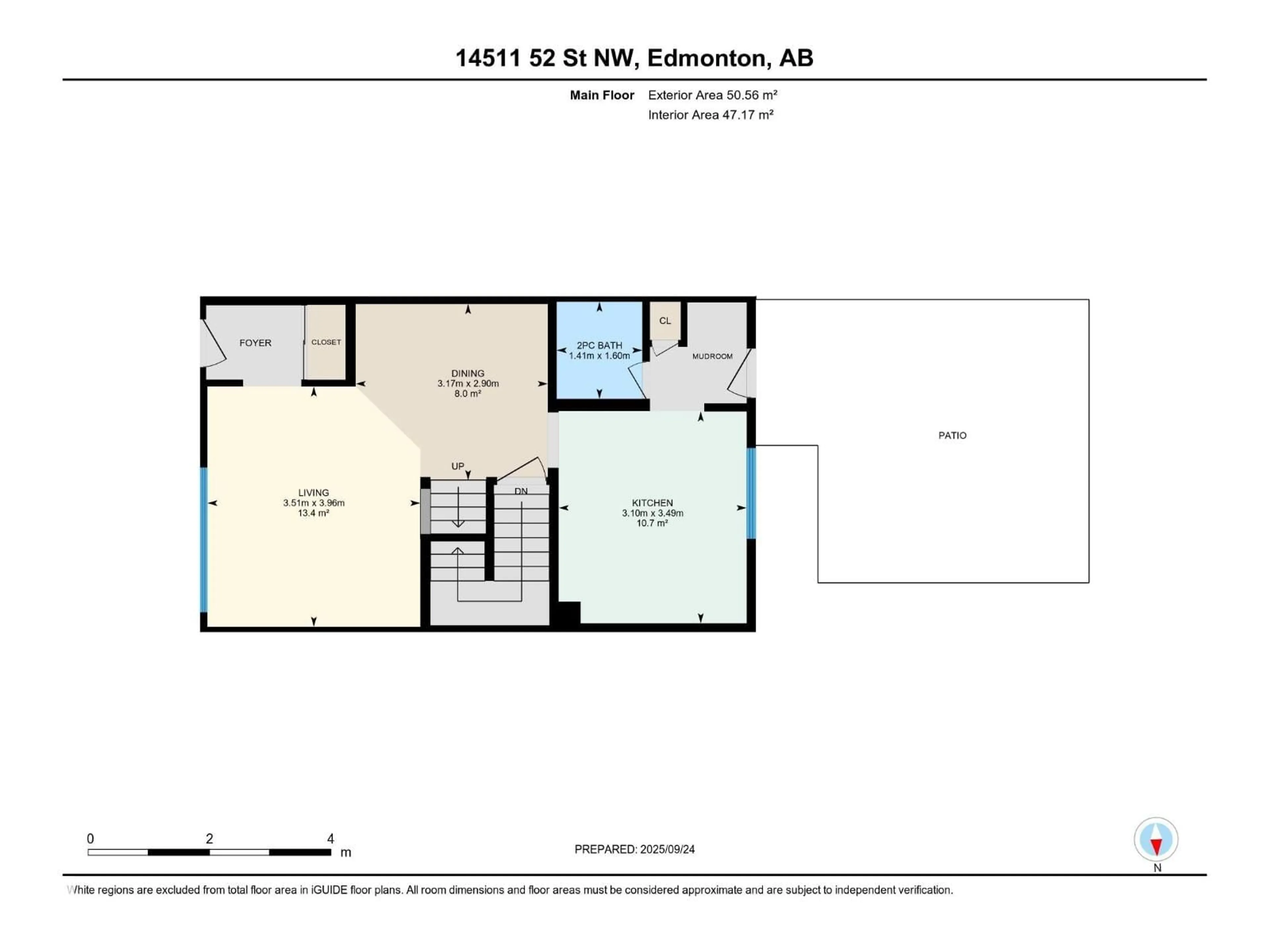 Floor plan for #45 - 14511 52 ST, Edmonton Alberta T5A4M6