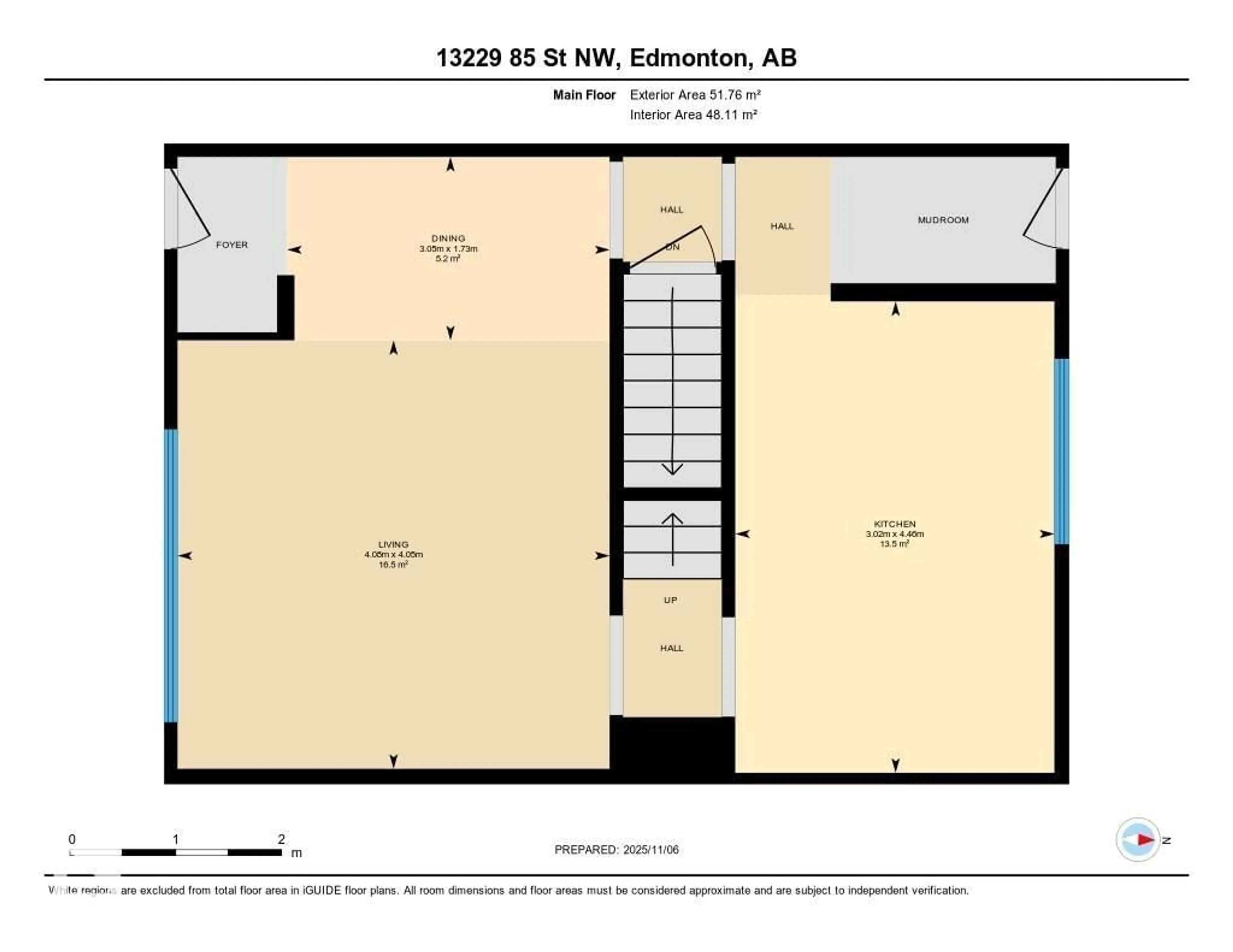 Floor plan for NW - 13229 85 ST, Edmonton Alberta T5E2Z7