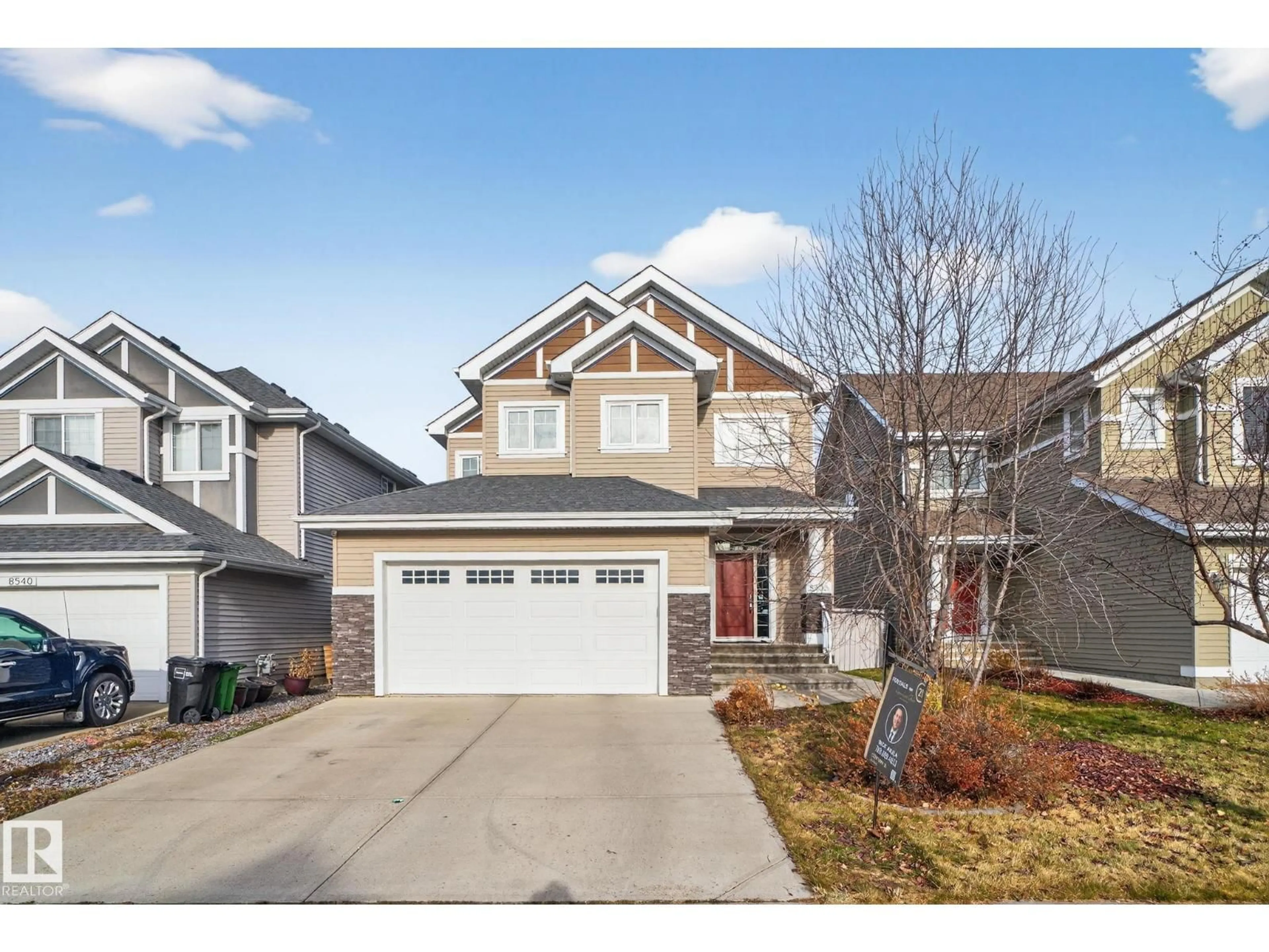 Home with vinyl exterior material, street for SW SW - 8536 19 AVENUE, Edmonton Alberta T6X0R6