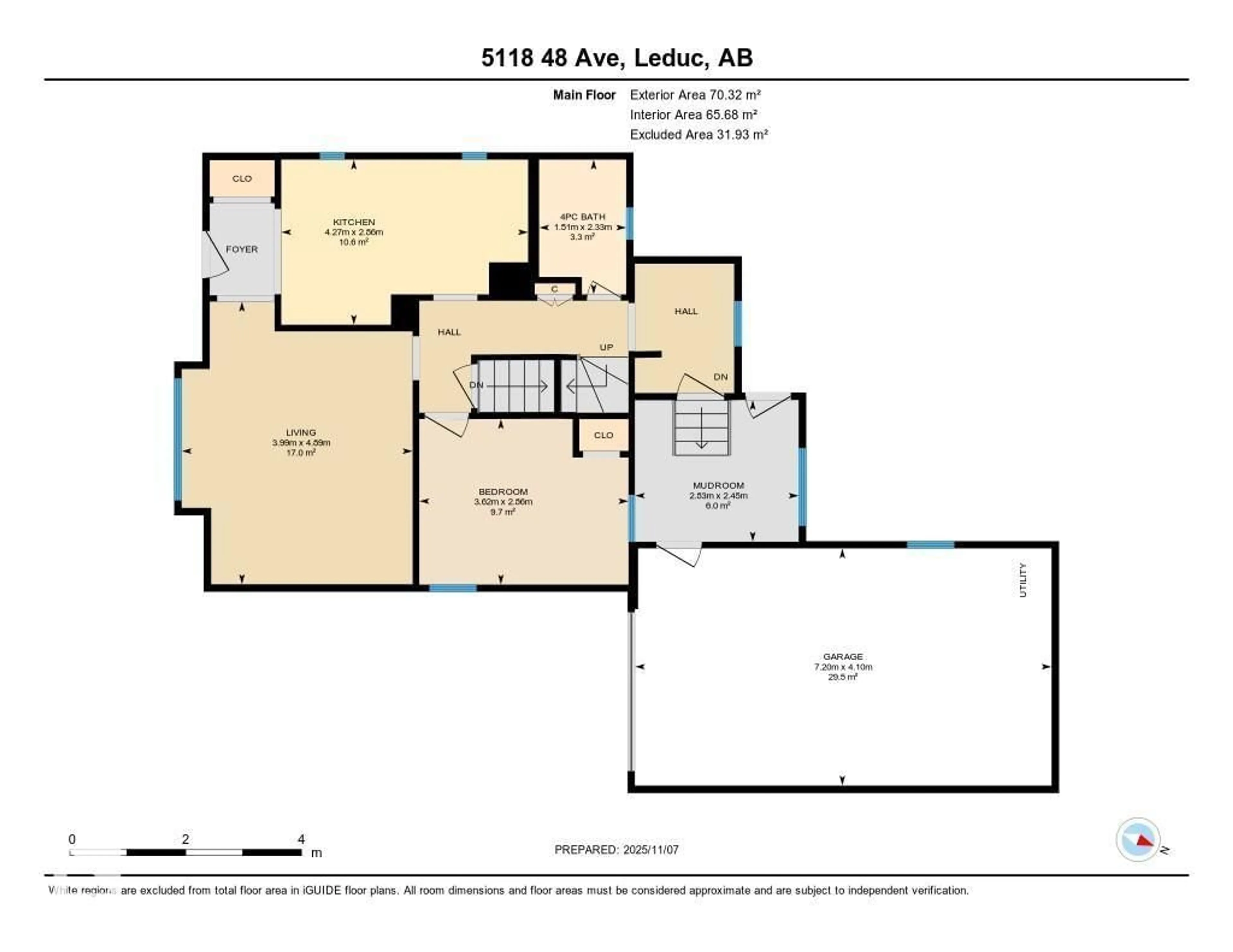 Floor plan for 5118 48 AV, Leduc Alberta T9E5E5