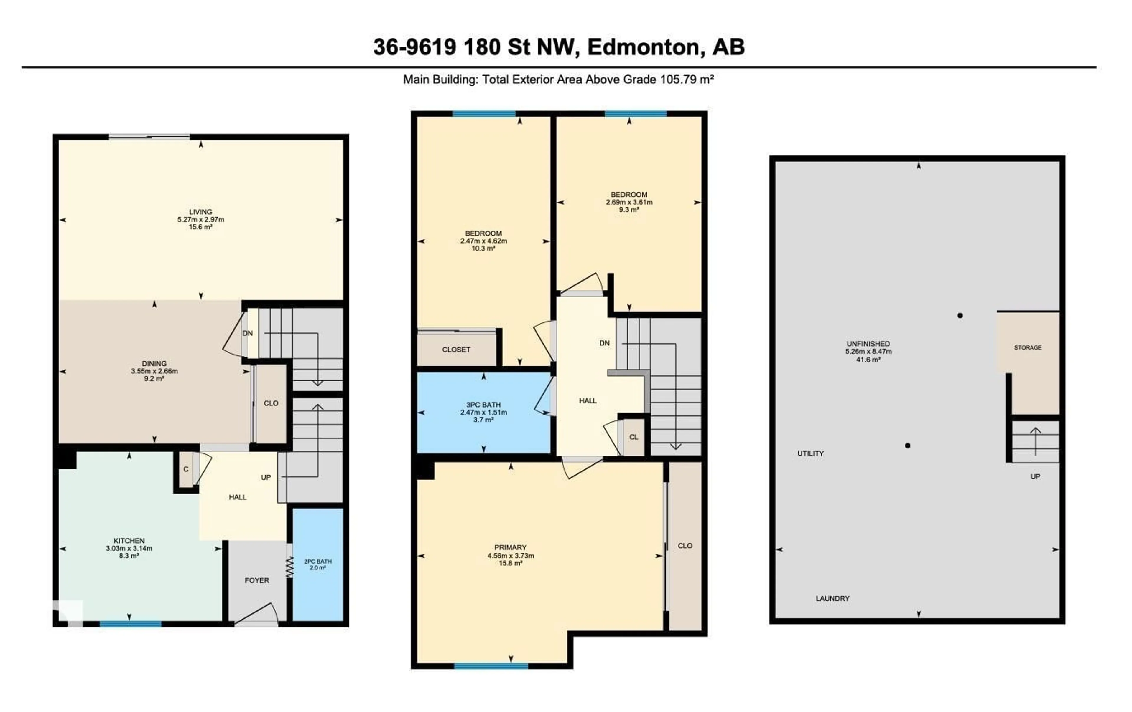 Floor plan for #36 - 9619 180 ST NW, Edmonton Alberta T5T4L9