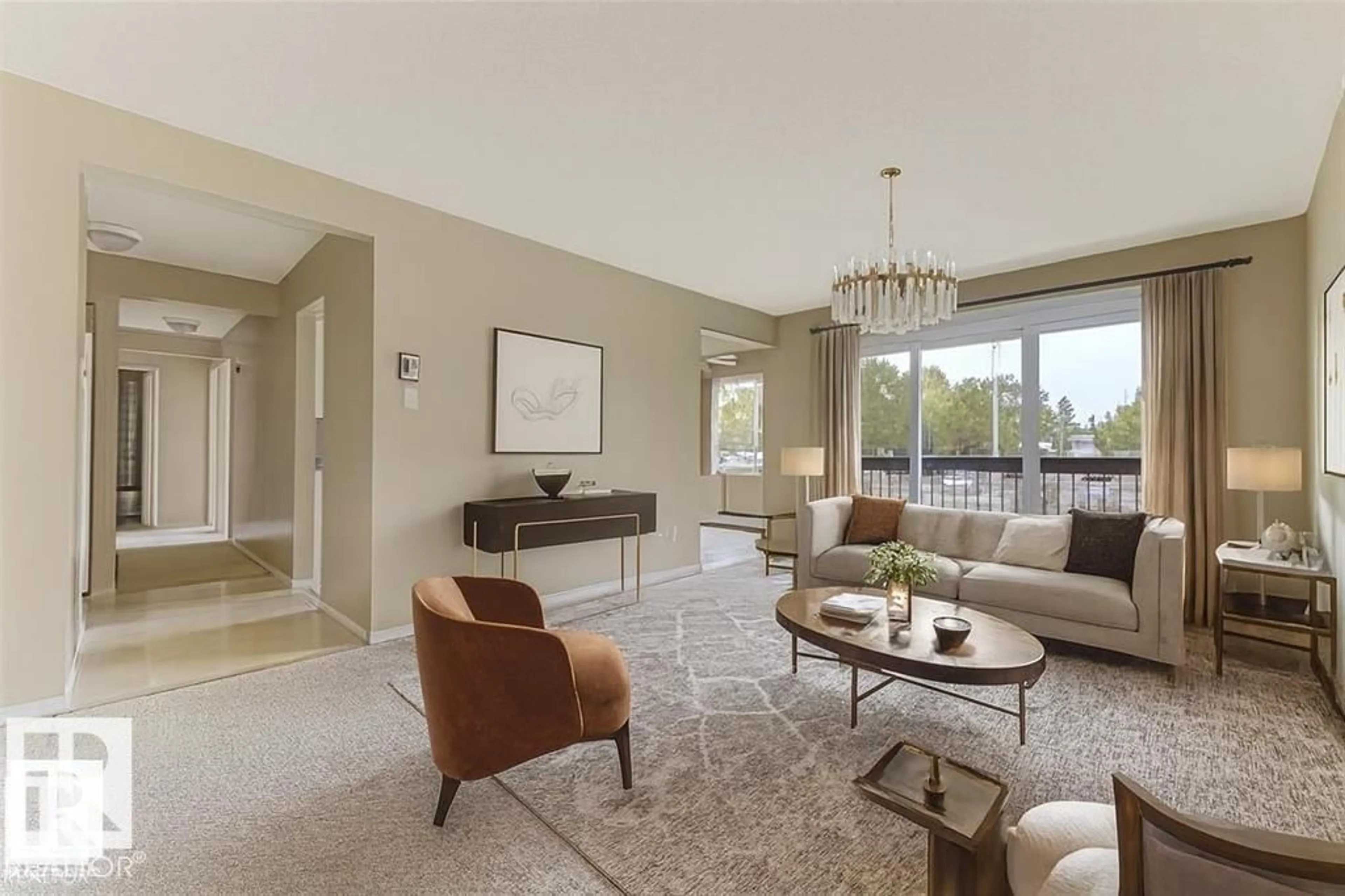 Living room with furniture, unknown for 207 - 11465 41 AV NW, Edmonton Alberta T6J0T9