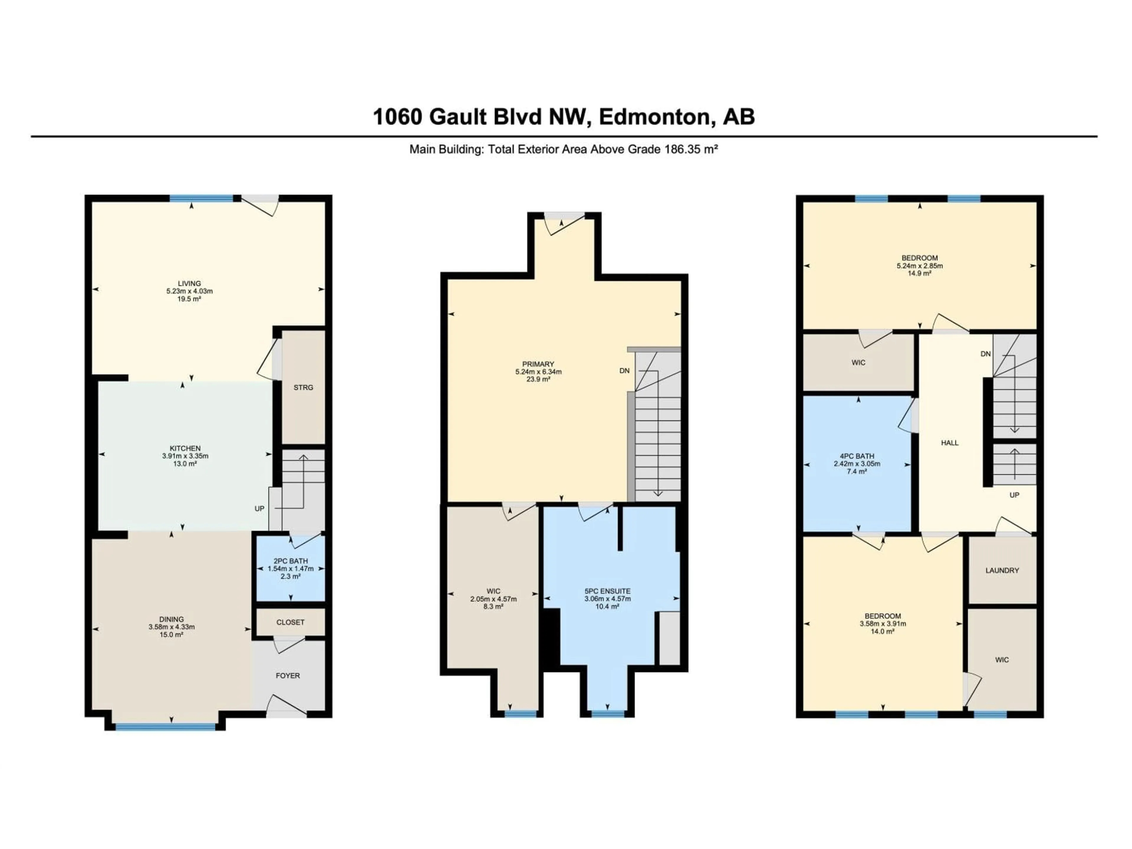 Floor plan for NW - 1060 GAULT BV, Edmonton Alberta T5E6N7