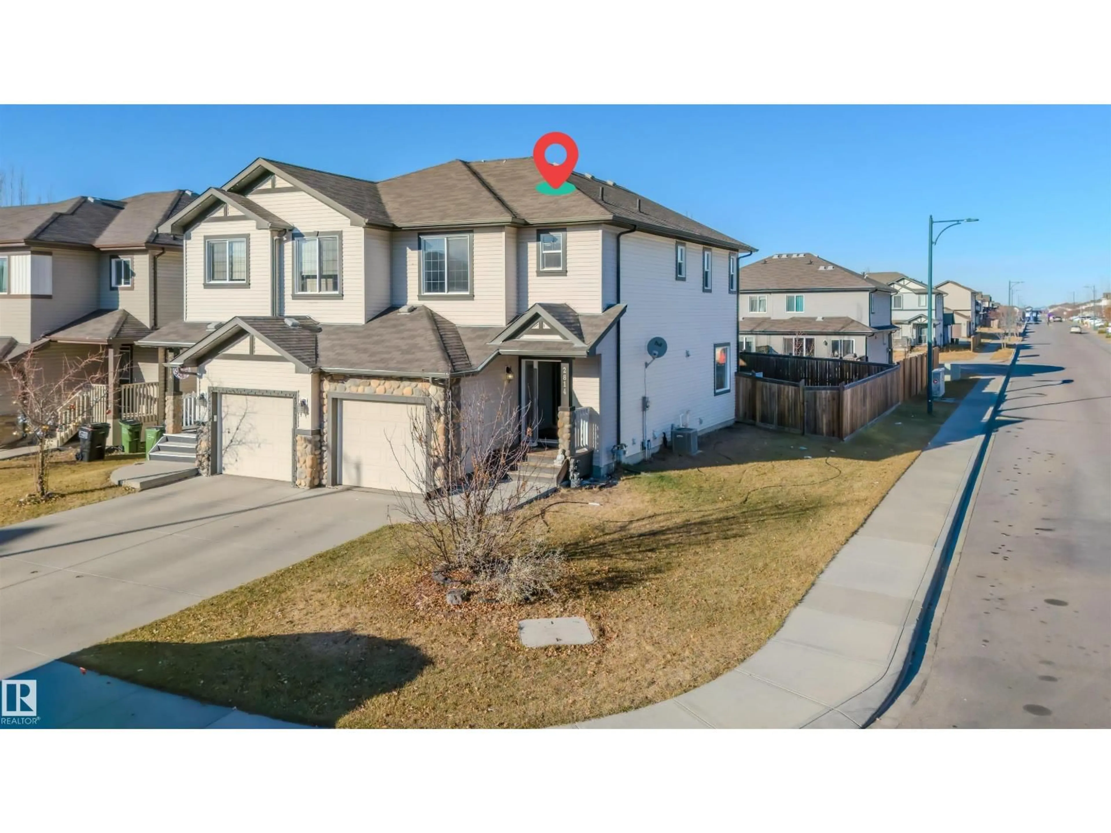 A pic from outside/outdoor area/front of a property/back of a property/a pic from drone, street for 2814 16A AV NW, Edmonton Alberta T6T0R7