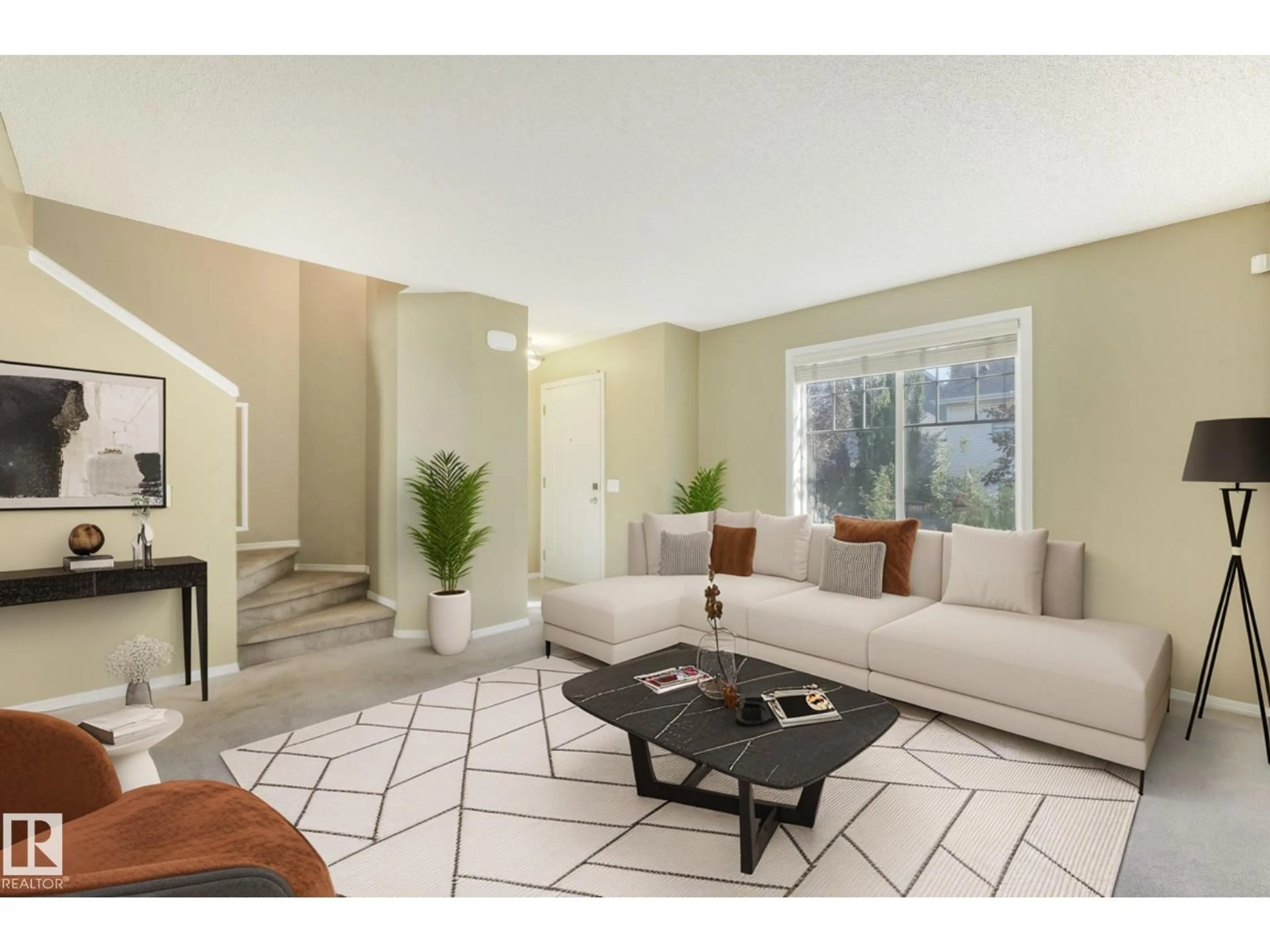 Living room with furniture, unknown for 8304 - 28 11 AV, Edmonton Alberta T6X1J8