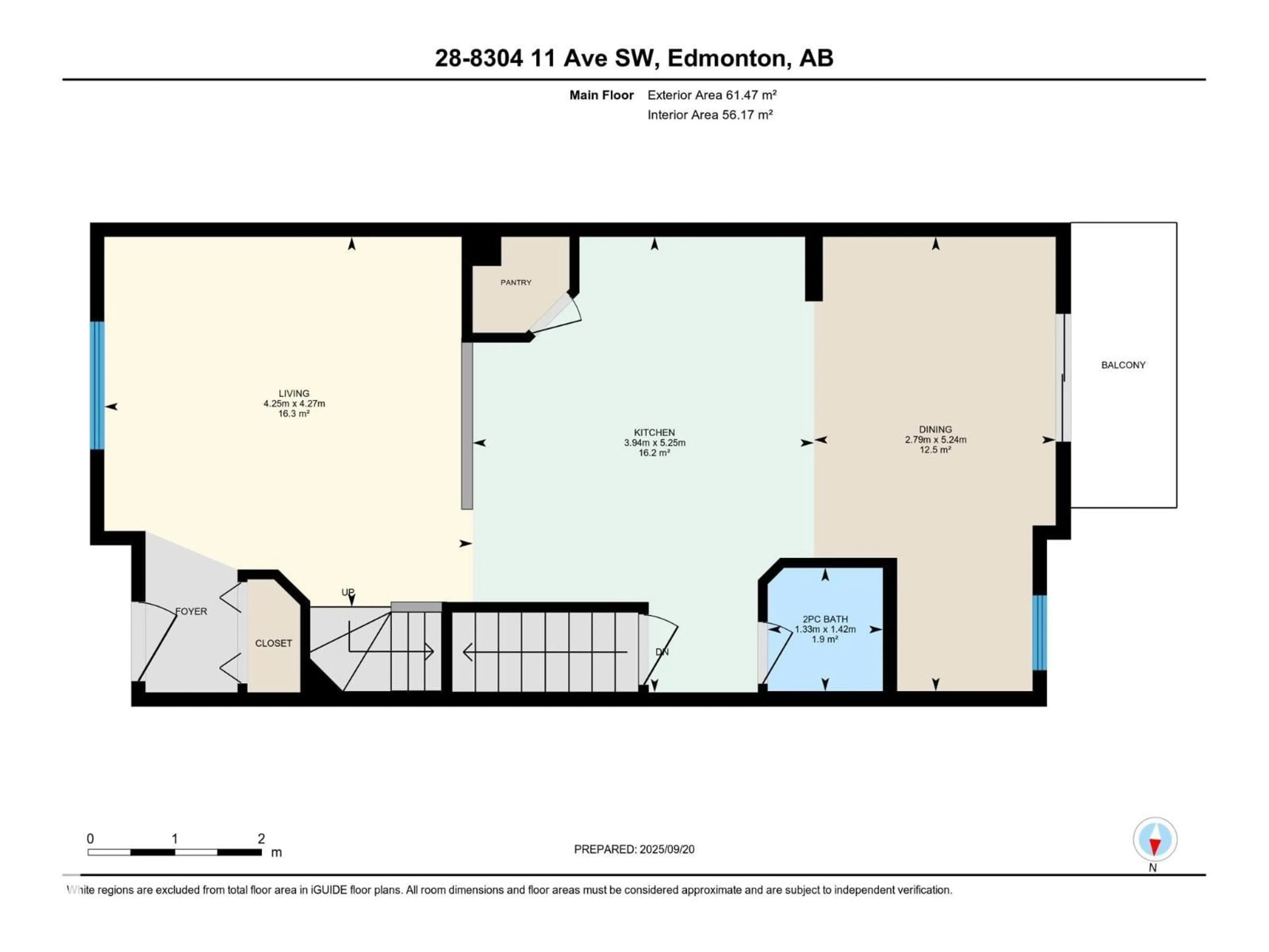 Floor plan for 8304 - 28 11 AV, Edmonton Alberta T6X1J8