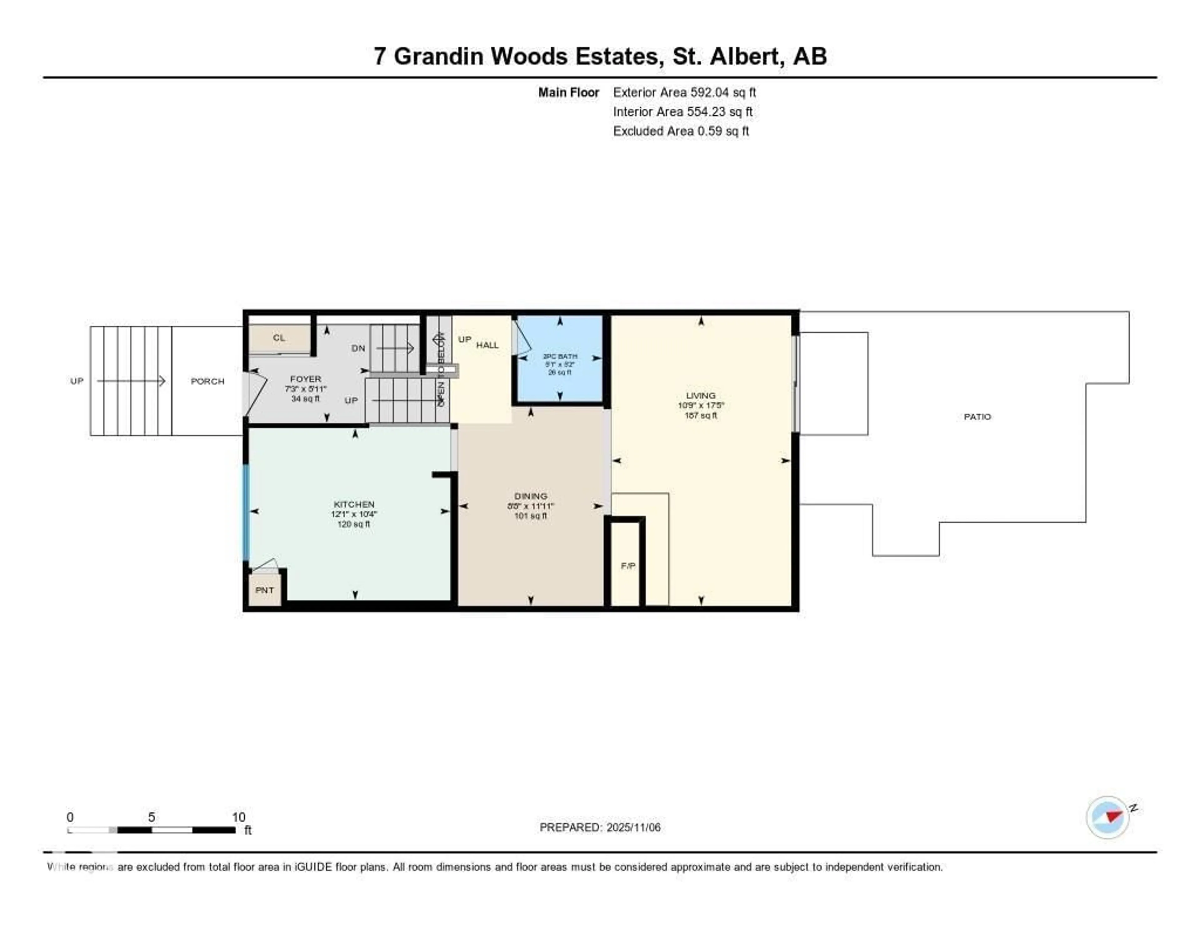 Floor plan for 7 GRANDIN WOODS EST, St. Albert Alberta T8N2Y4