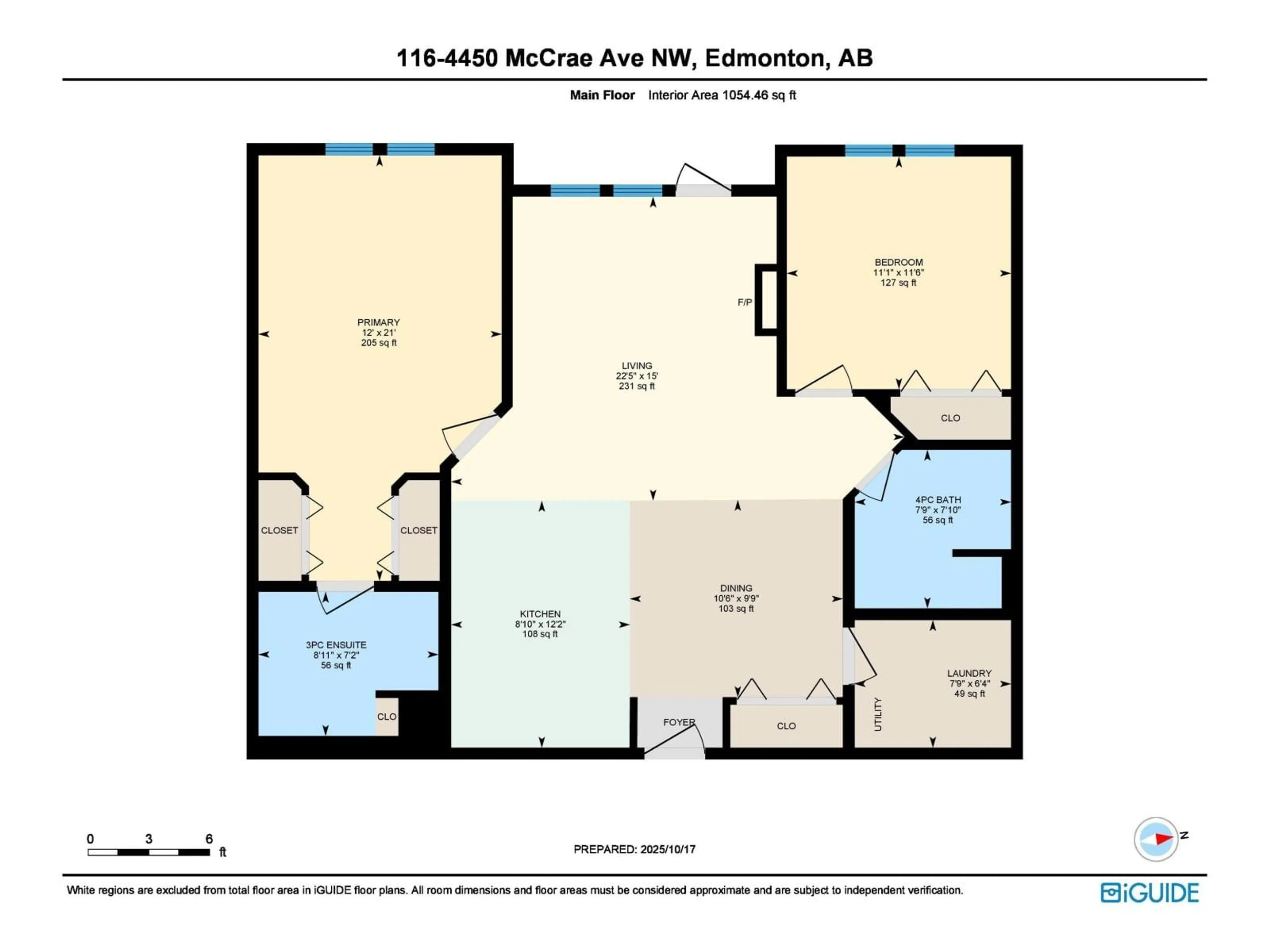 Floor plan for 116 - 4450 MCCRAE AV, Edmonton Alberta T5E6S4