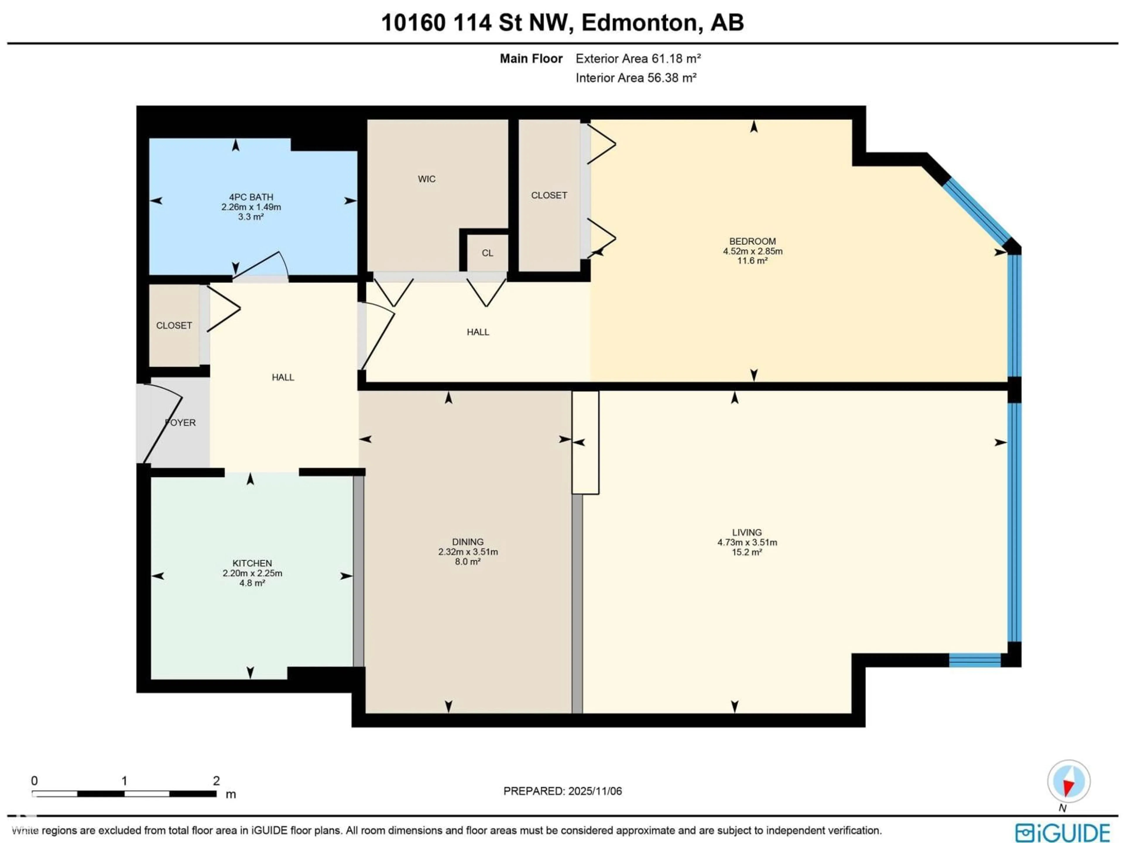 Floor plan for #704 - 10160 114 ST, Edmonton Alberta T5K2L2