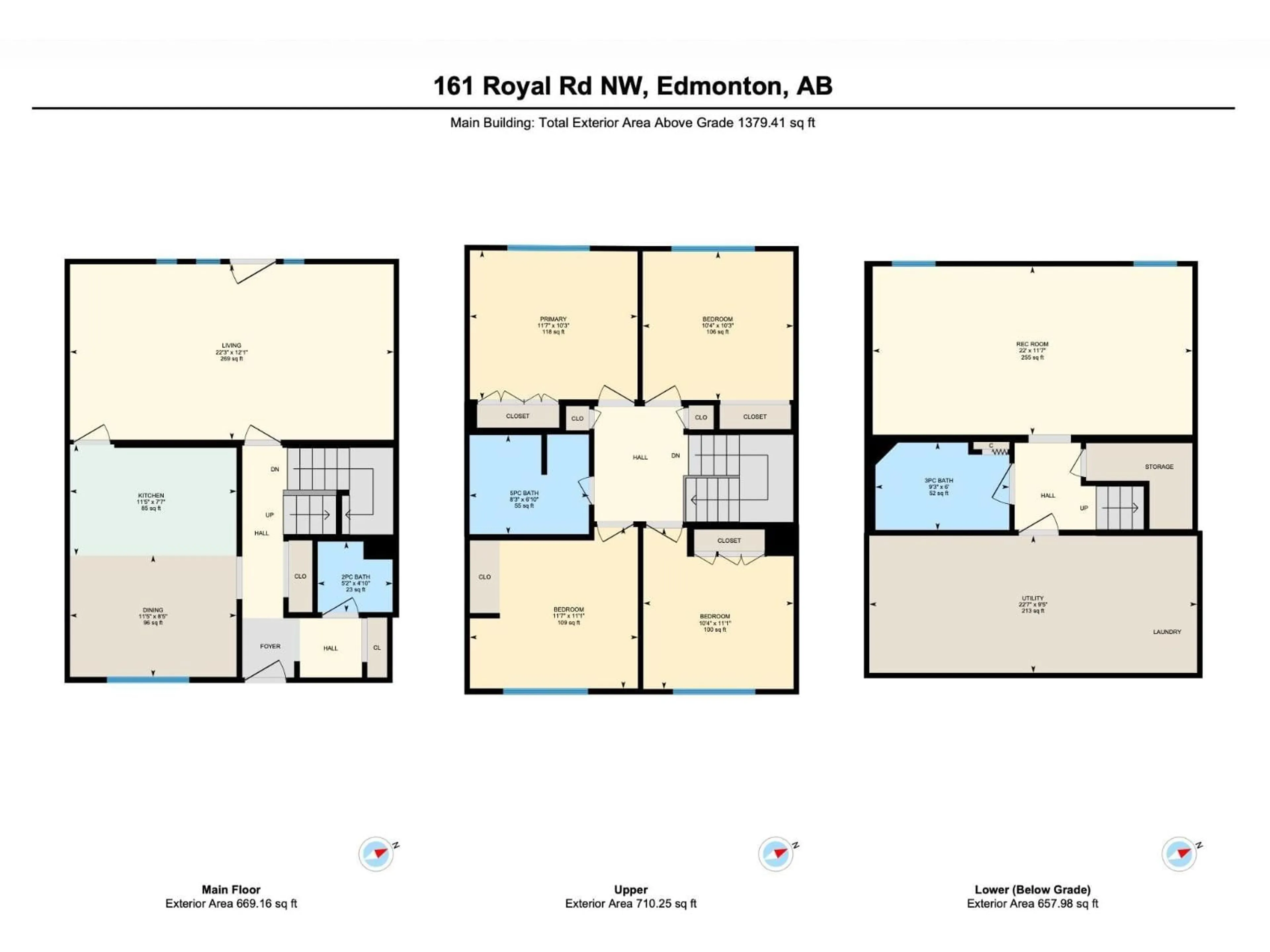 Floor plan for 161 ROYAL RD, Edmonton Alberta T5J2E7