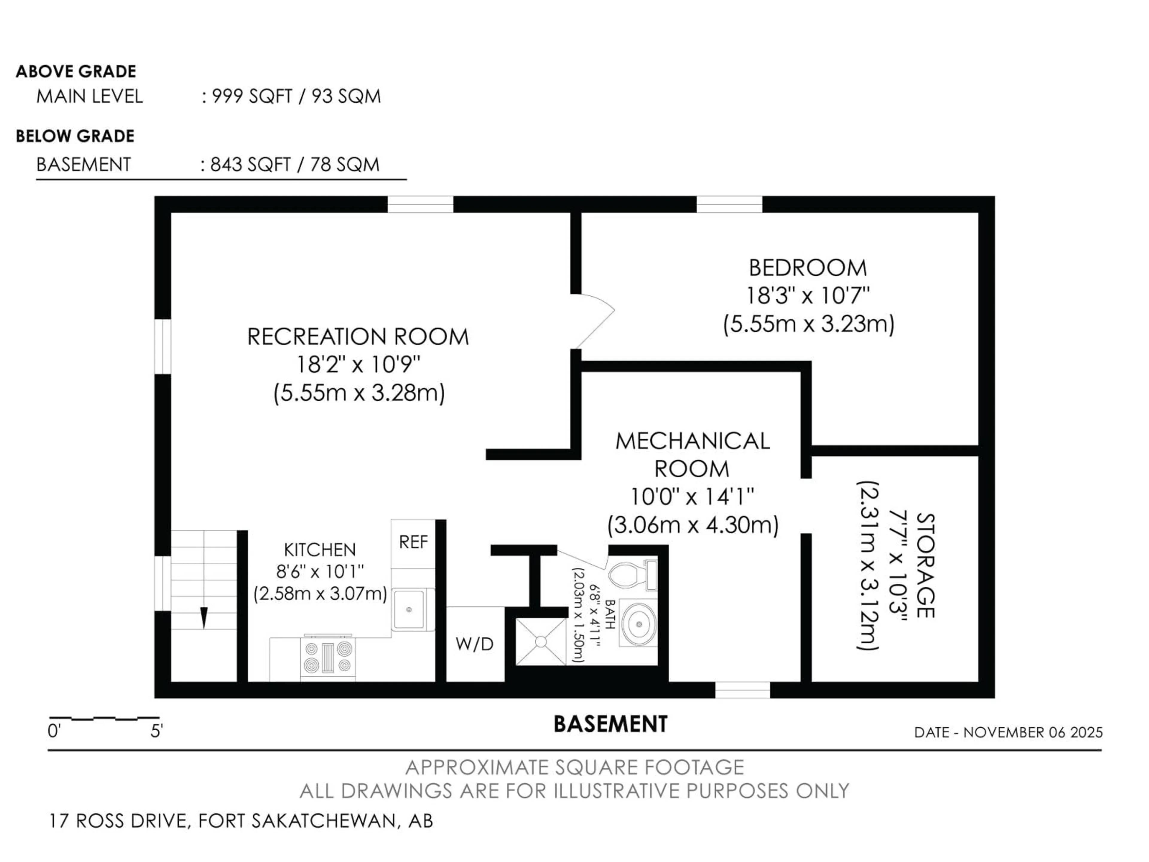 Floor plan for 17 ROSS, Fort Saskatchewan Alberta T8L3M9