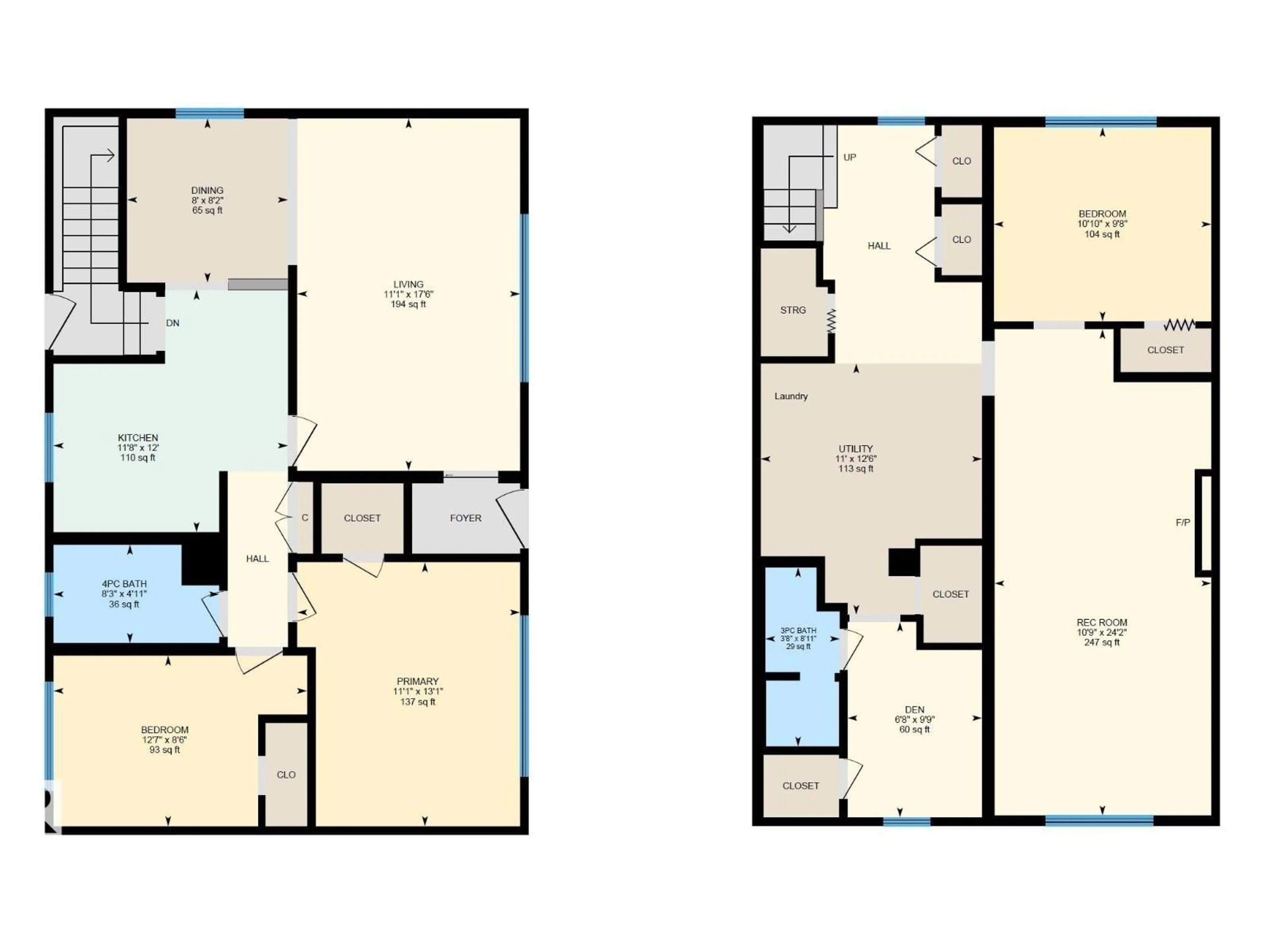 Floor plan for NW - 7315 83 ST, Edmonton Alberta T6C2Y5