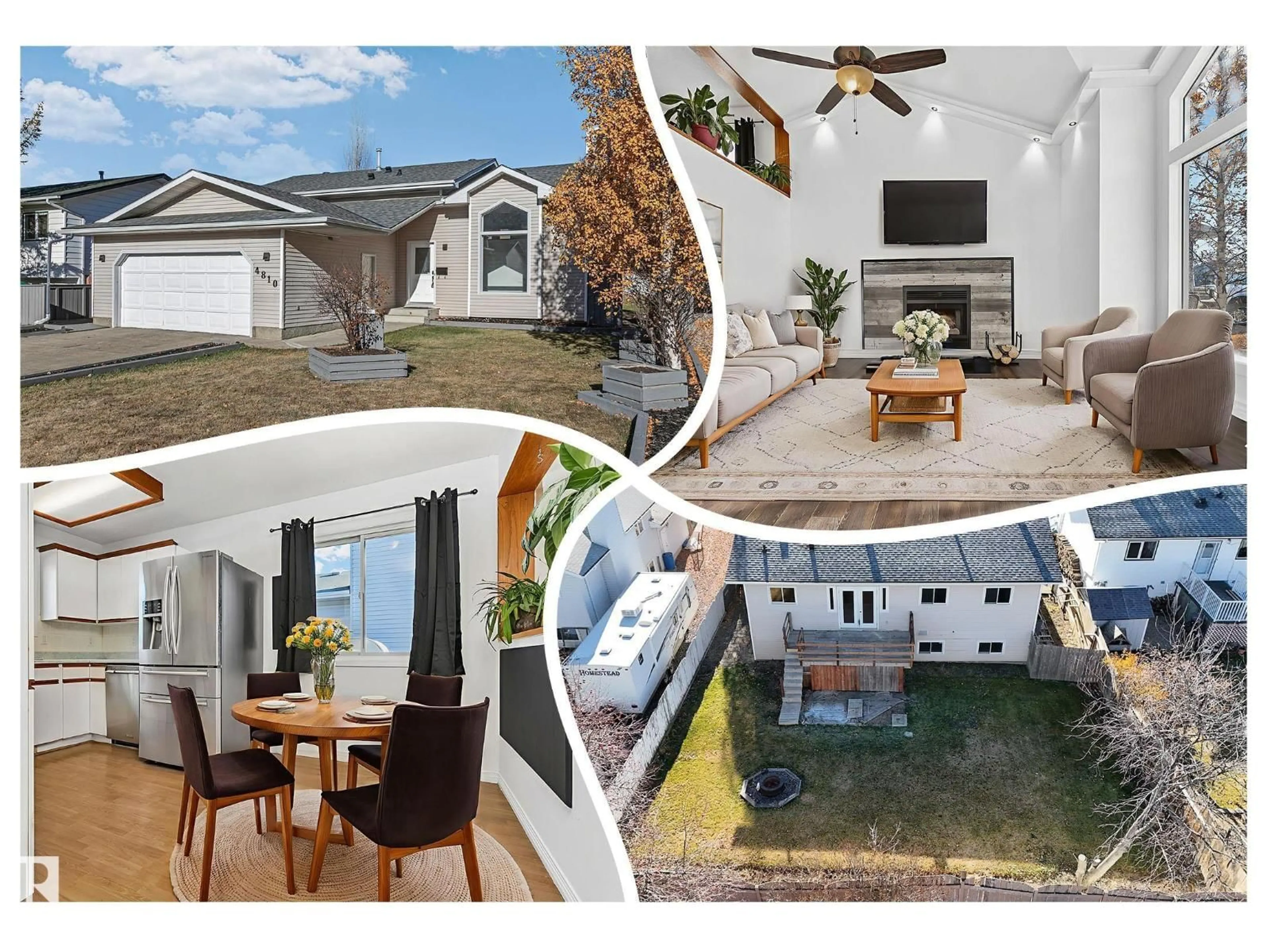 A pic from outside/outdoor area/front of a property/back of a property/a pic from drone, street for 4810 44 AV, Beaumont Alberta T4X1G3