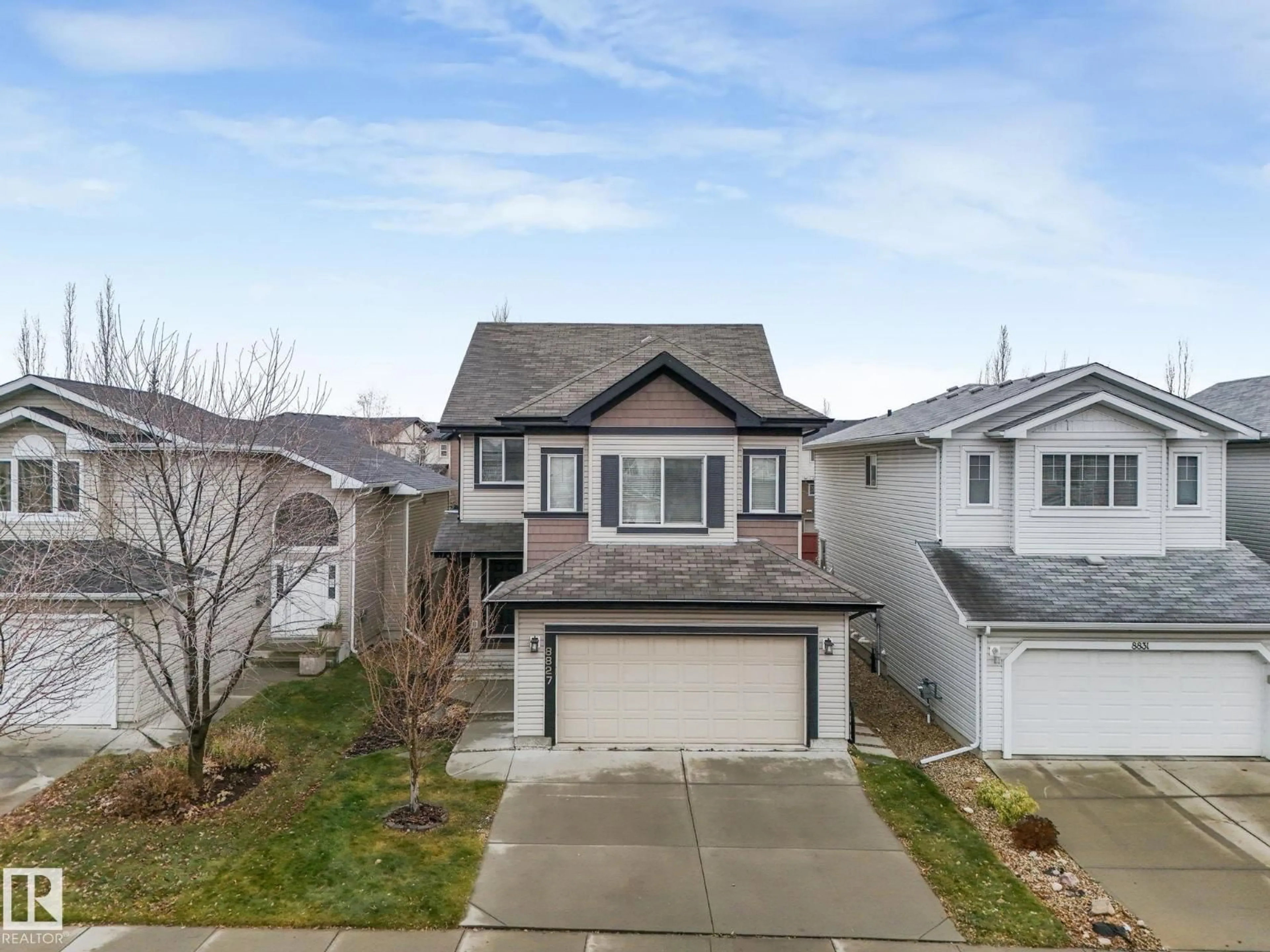 A pic from outside/outdoor area/front of a property/back of a property/a pic from drone, street for 8827 180 AV, Edmonton Alberta T5Z0C4