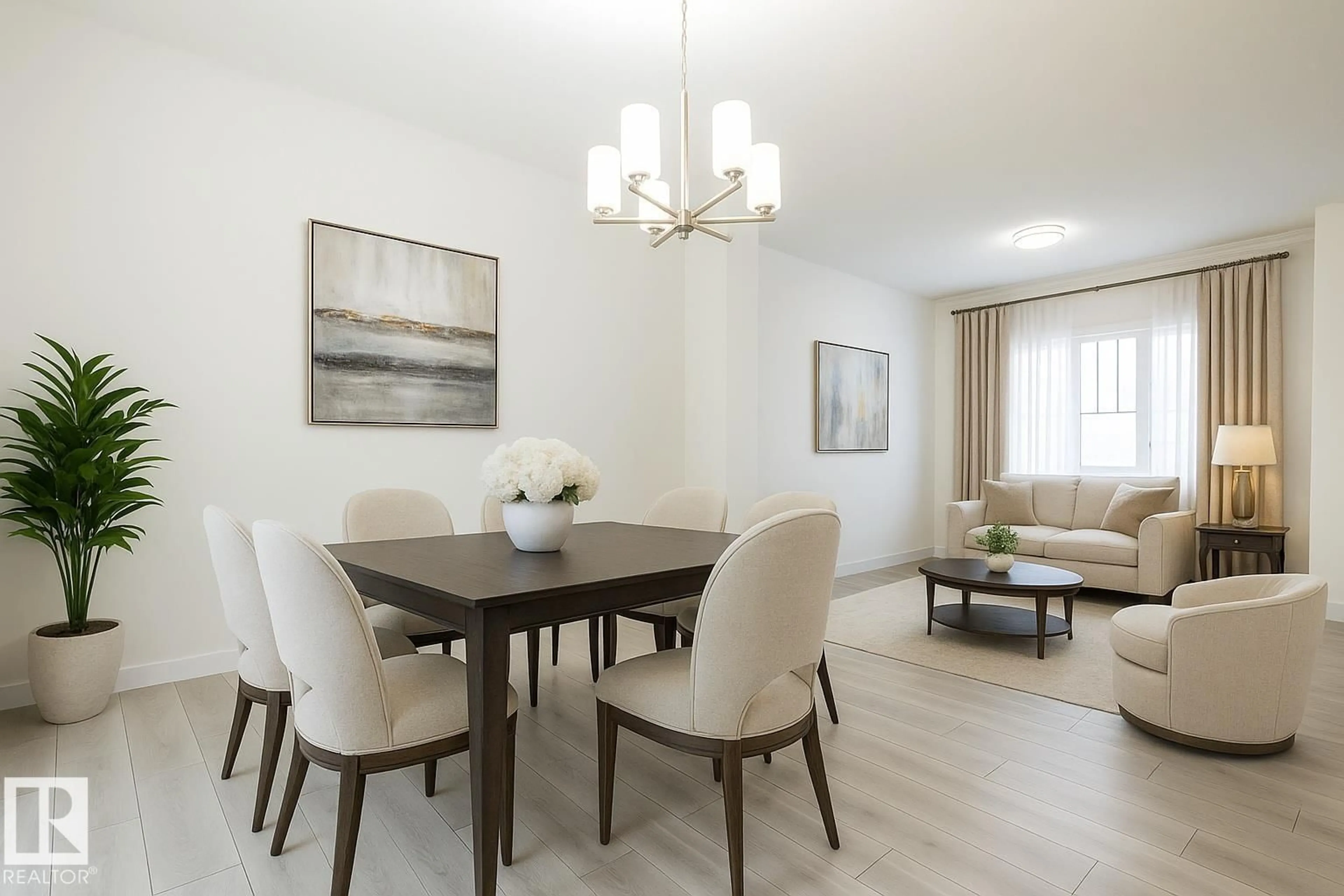 Dining room, wood/laminate floor for SW - 303 27 ST, Edmonton Alberta T6X3H9
