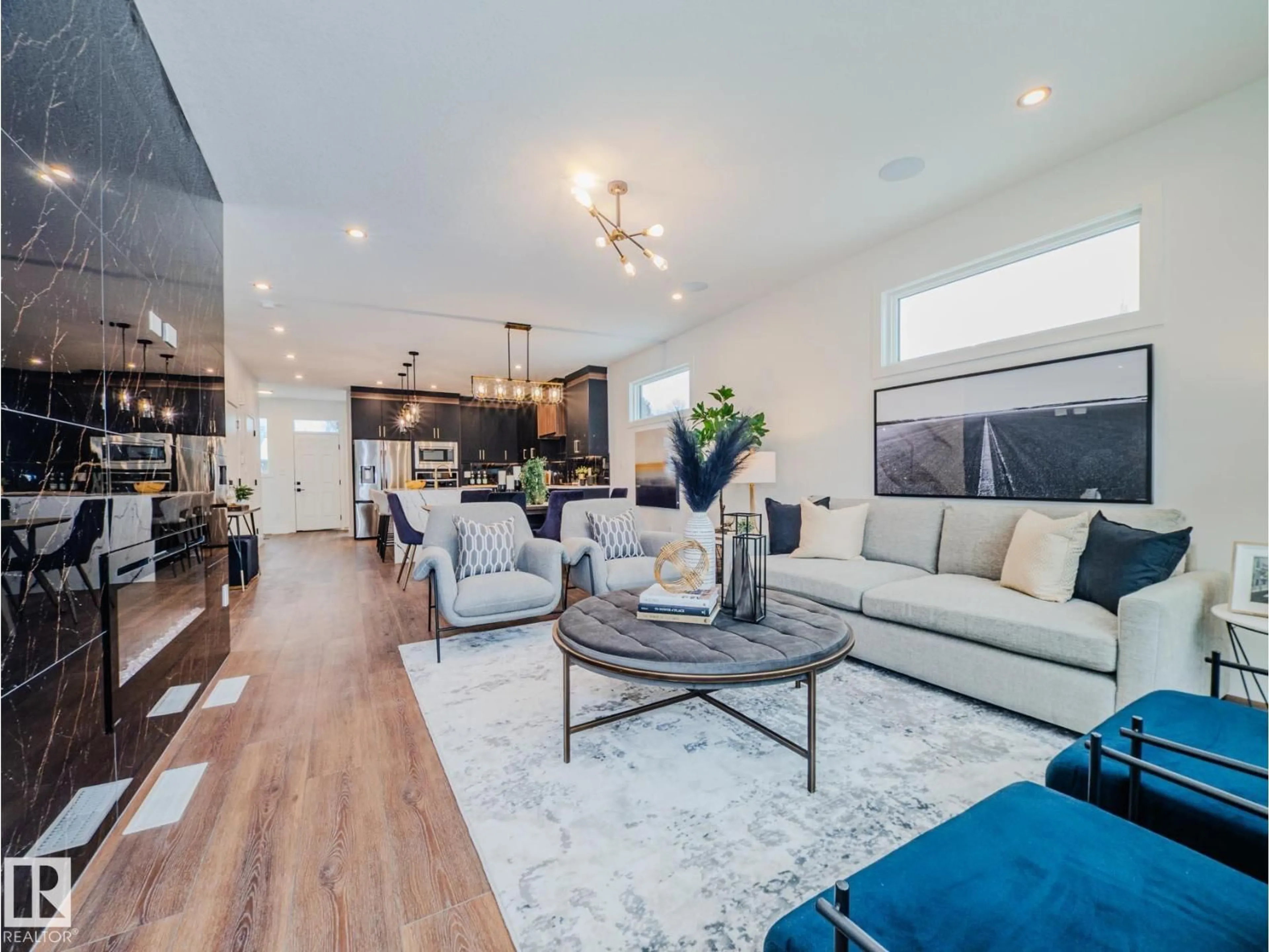 Living room with furniture, unknown for 7607 98 AV, Edmonton Alberta T6A0B3