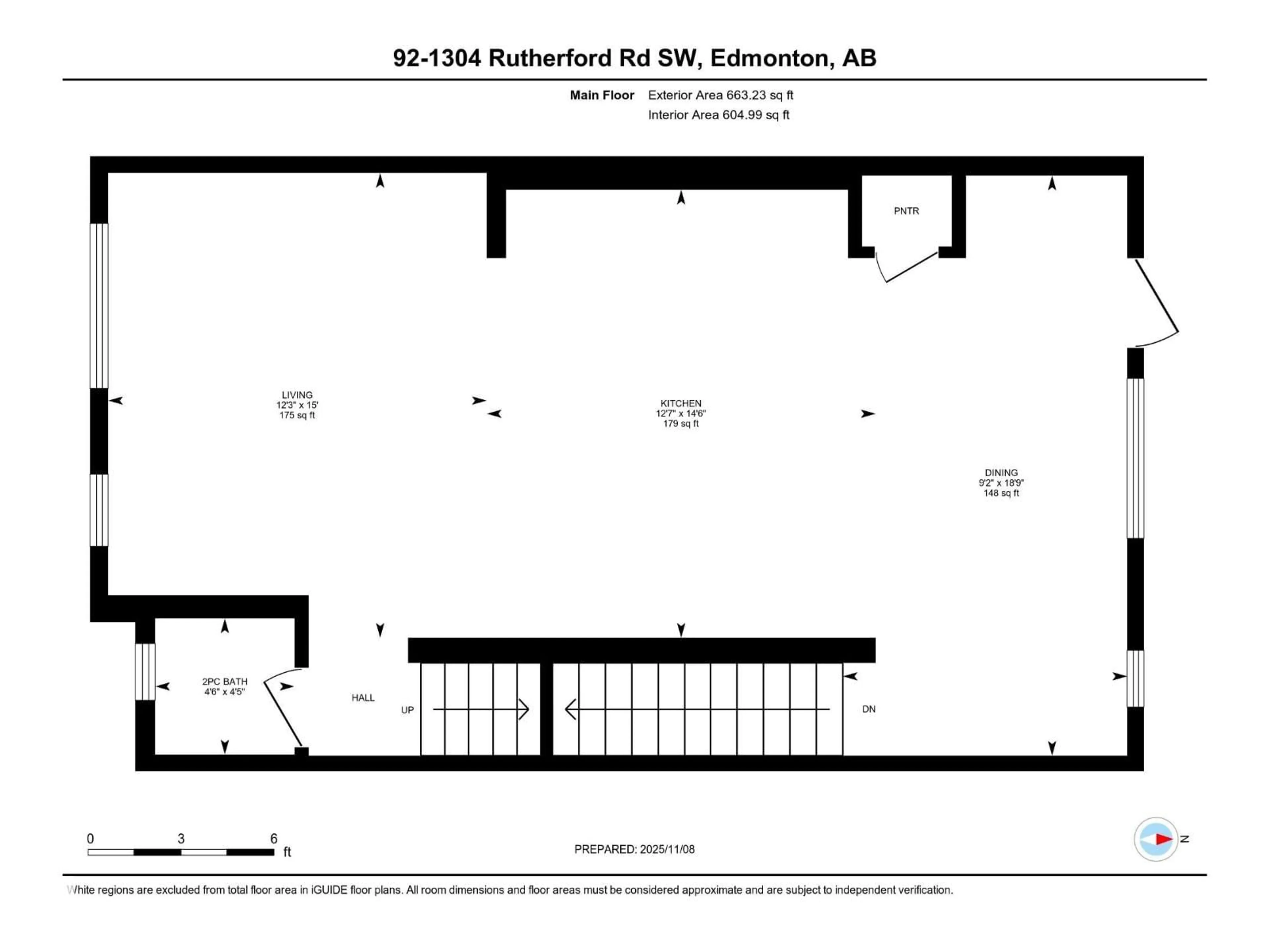 Floor plan for #92 - 1304 RUTHERFORD RD, Edmonton Alberta T6W0B4