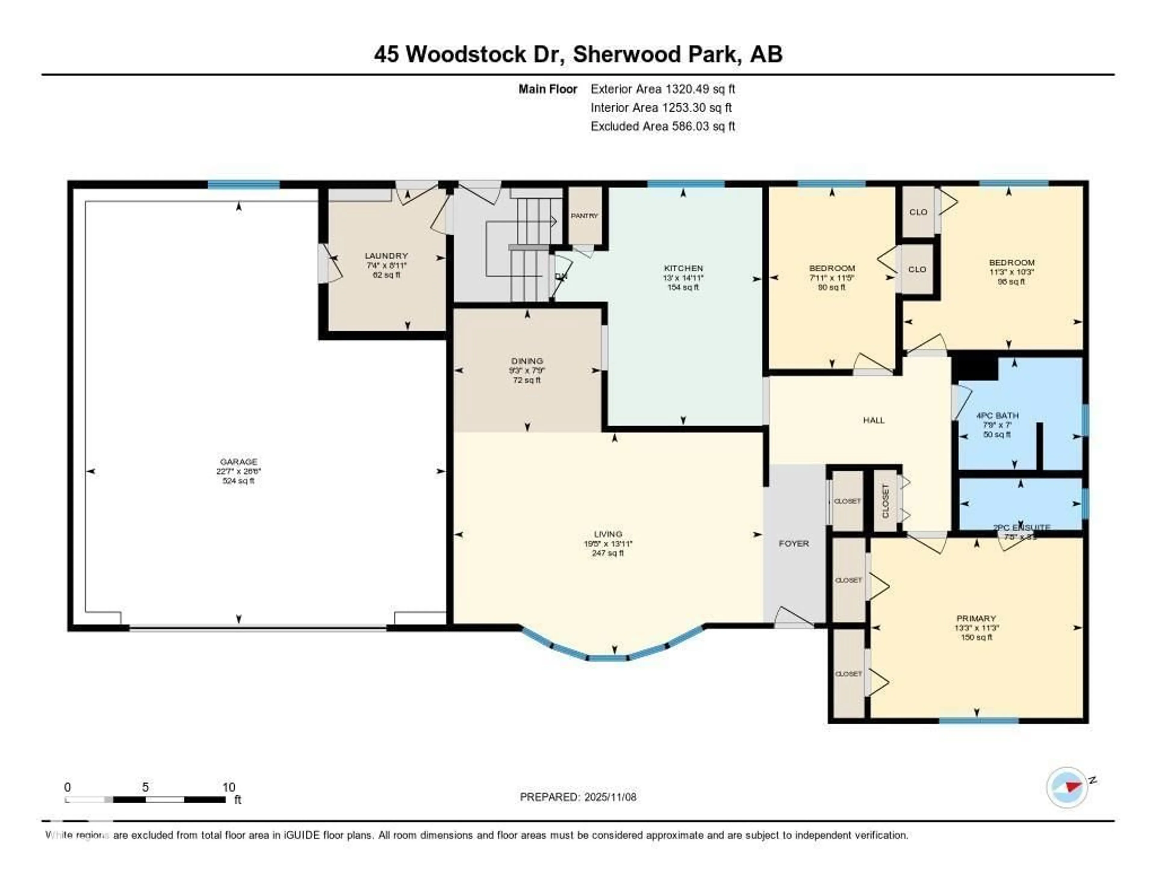 Floor plan for 45 WOODSTOCK DR, Sherwood Park Alberta T8A4C4