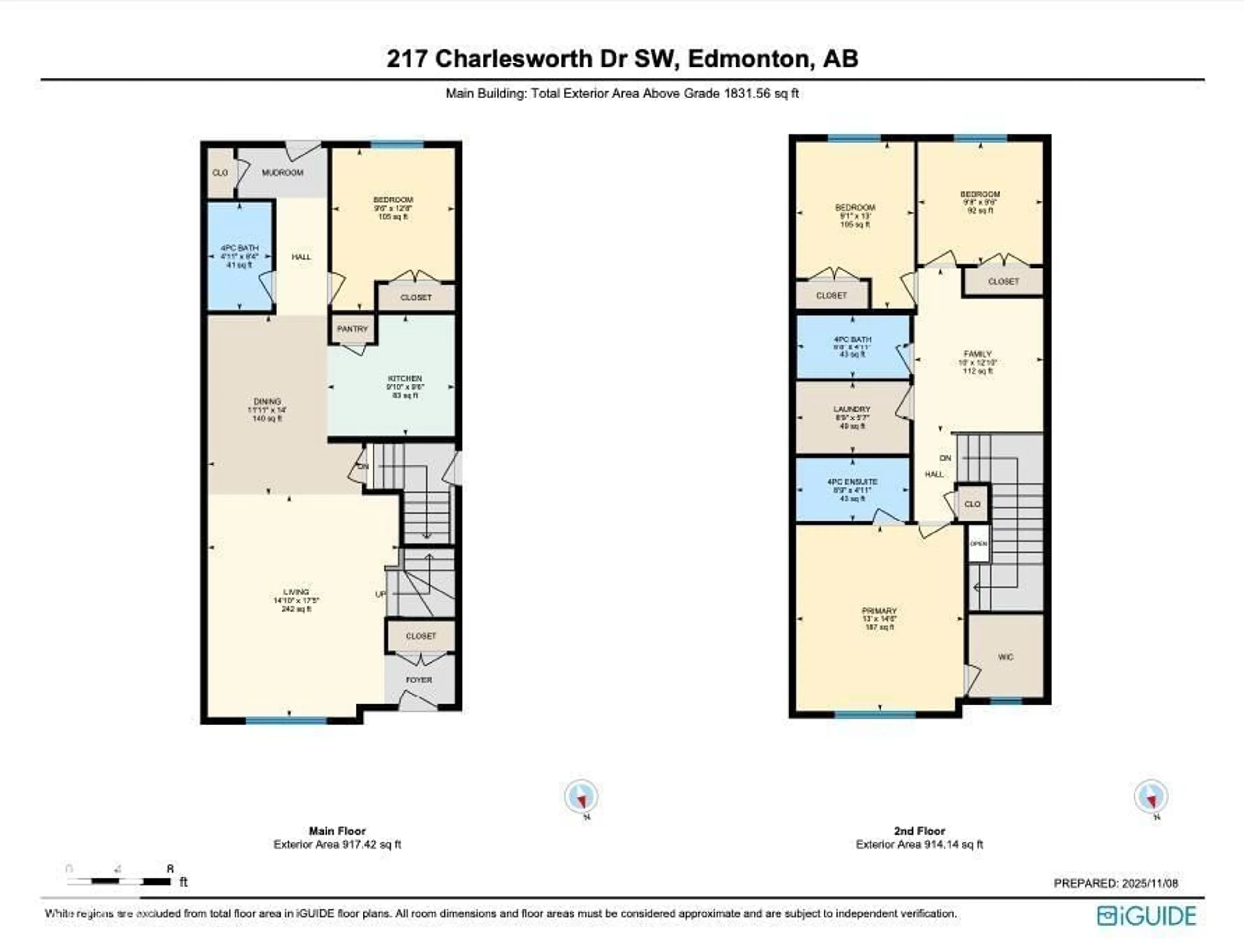 Floor plan for 217 CHARLESWORTH DR, Edmonton Alberta T6X2W2