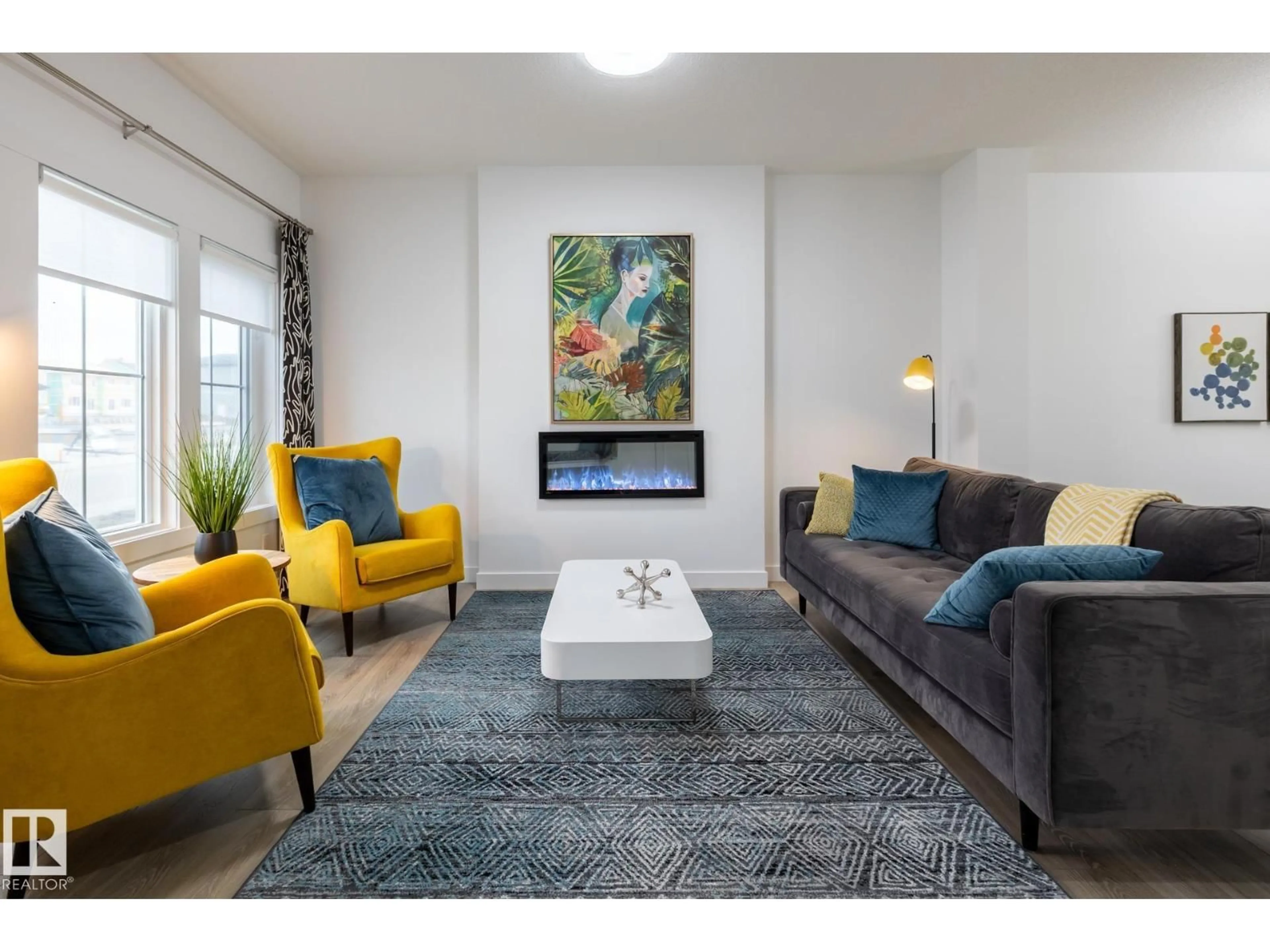 Living room with furniture, unknown for 116 ELLIOTT WD, Fort Saskatchewan Alberta T8L1R8