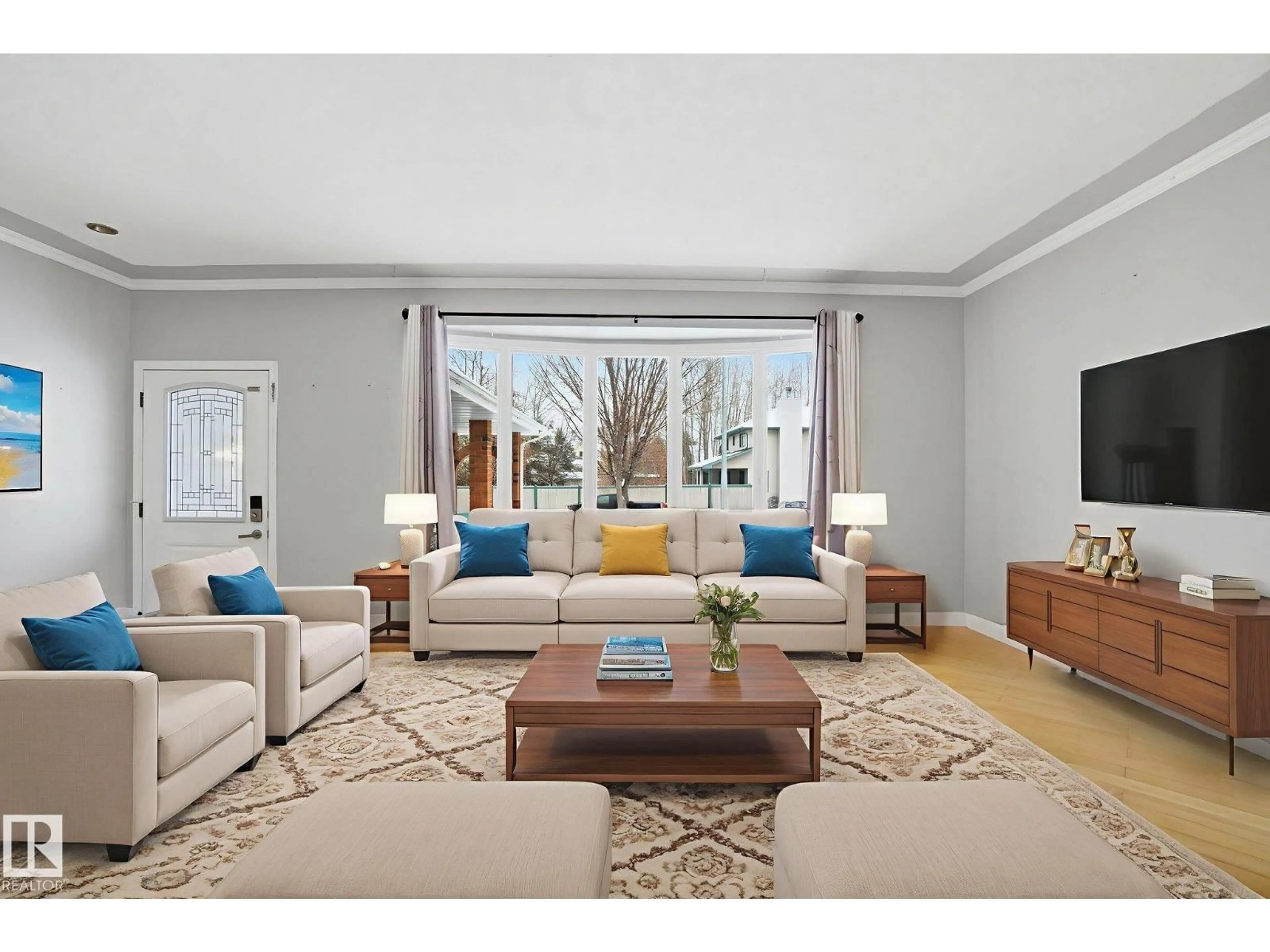 Living room with furniture, unknown for 5361 65 ST, Redwater Alberta T0A2W0