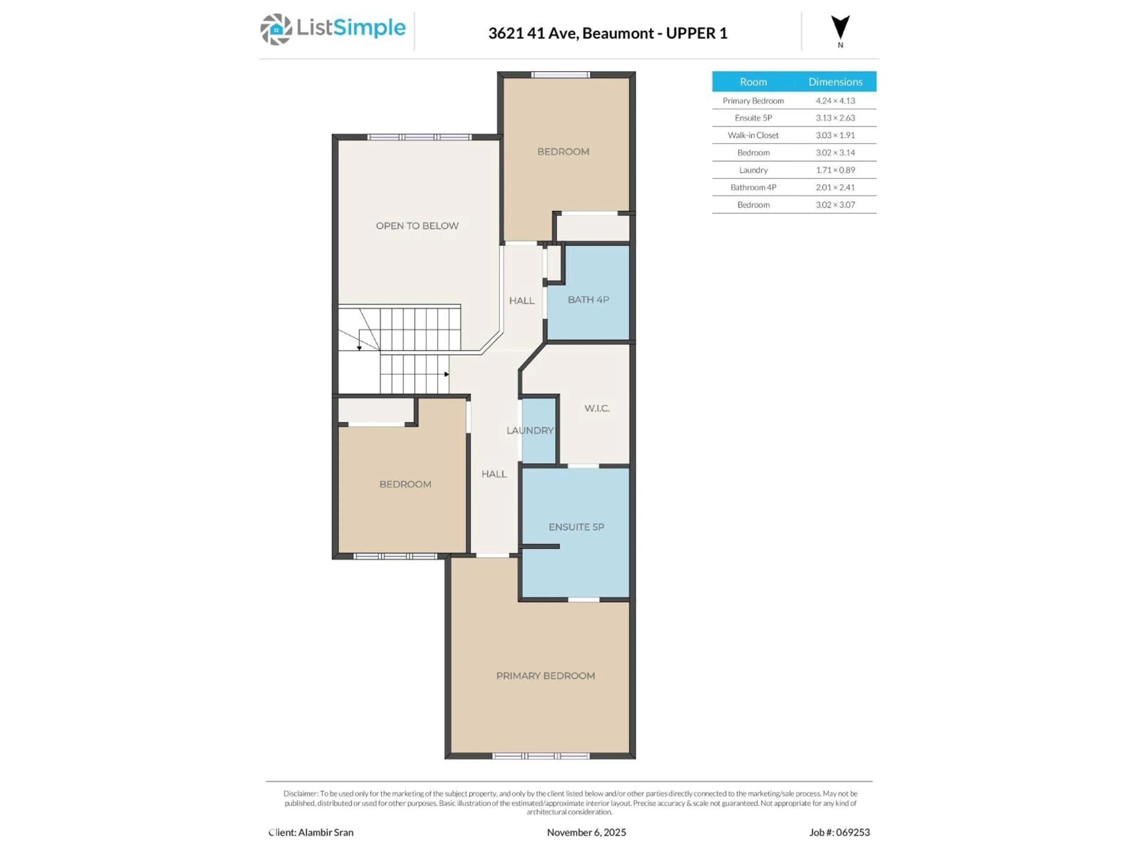 Floor plan for 3621 41 AV, Beaumont Alberta T4X1M6