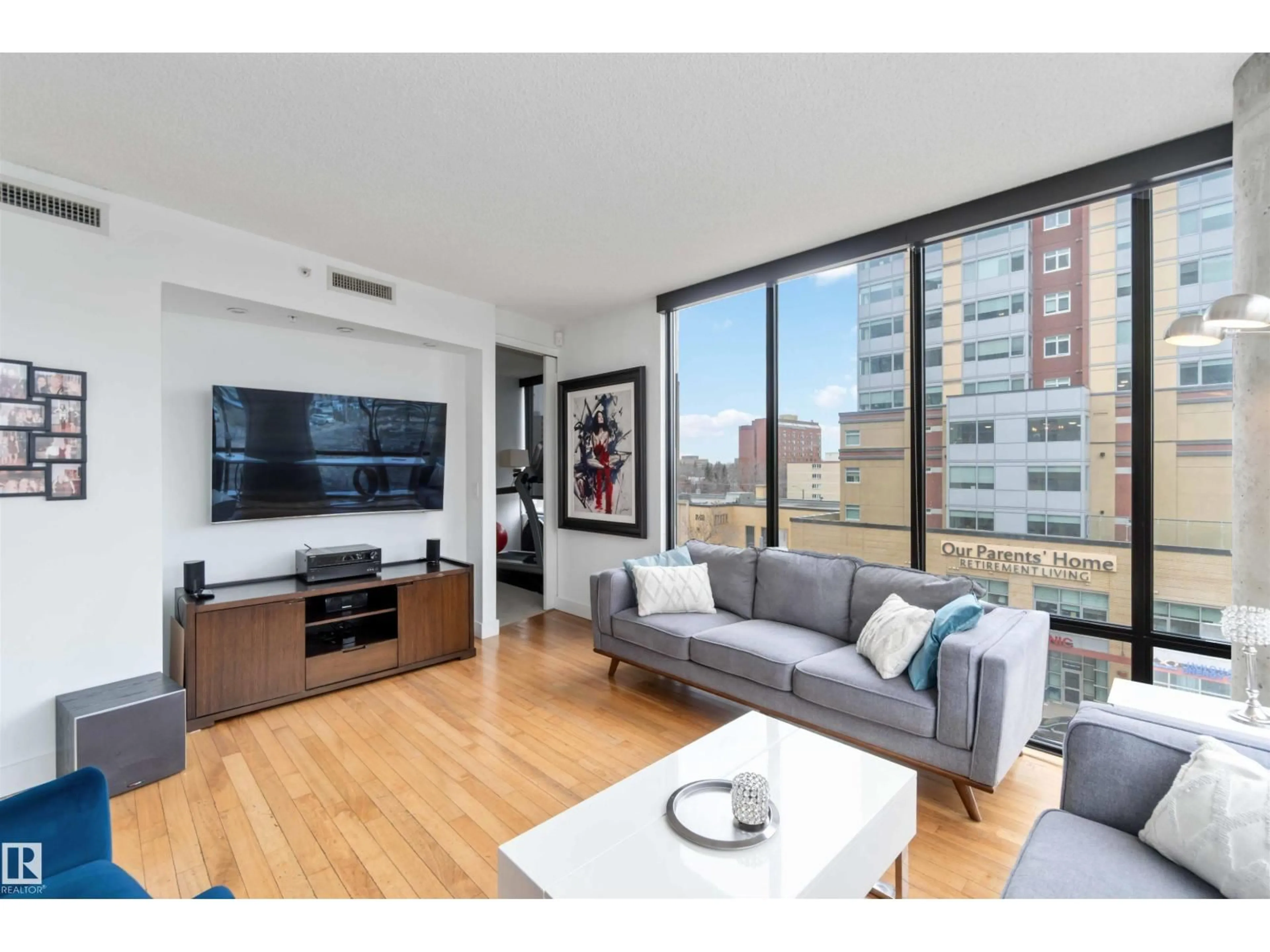 Living room with furniture, unknown for #504 - 10028 119 ST, Edmonton Alberta T5K1Y8