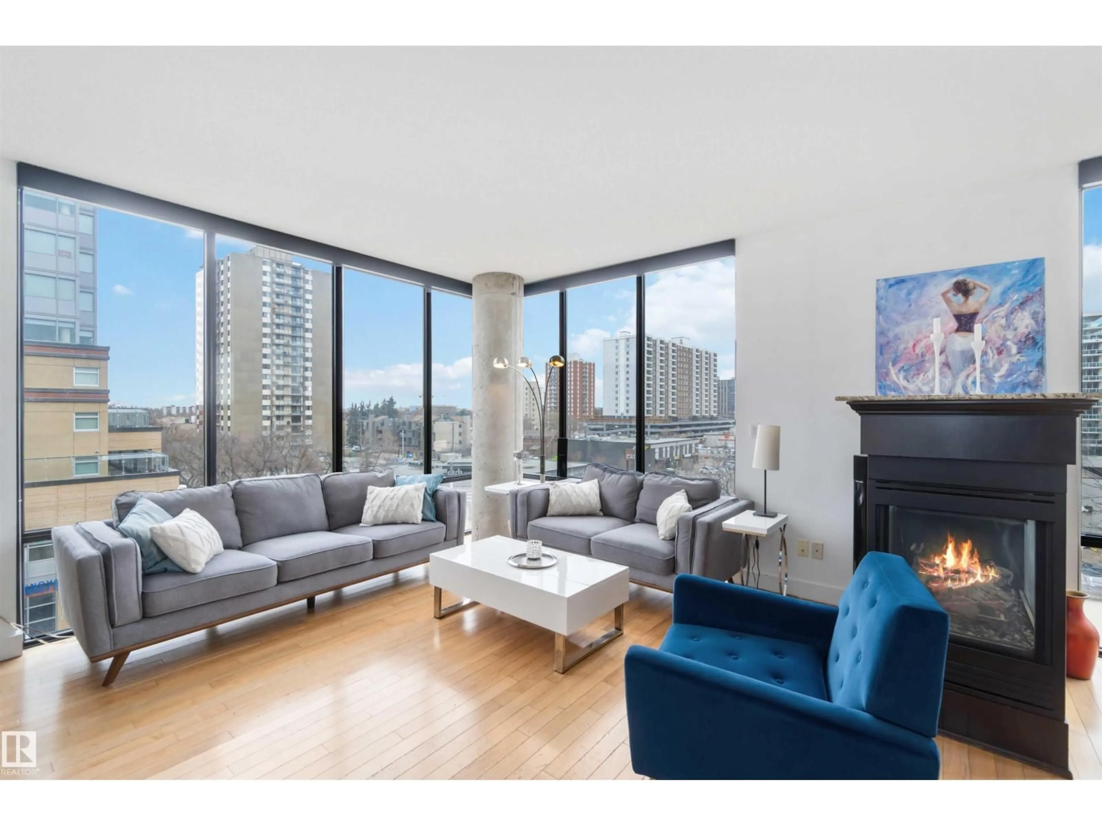 Living room with furniture, unknown for #504 - 10028 119 ST, Edmonton Alberta T5K1Y8