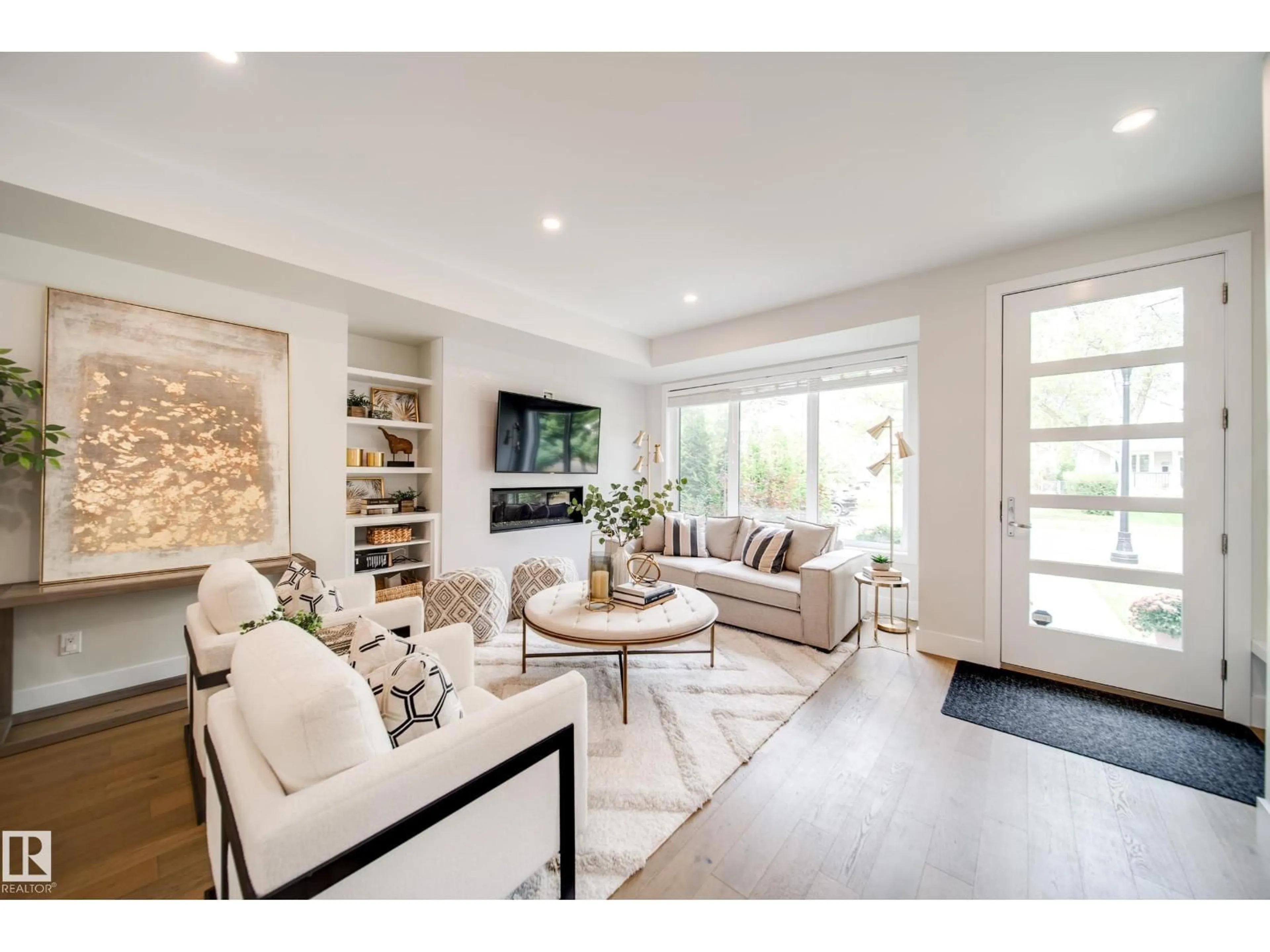 Living room with furniture, unknown for NW - 14005 105 AV, Edmonton Alberta T5N0Z1