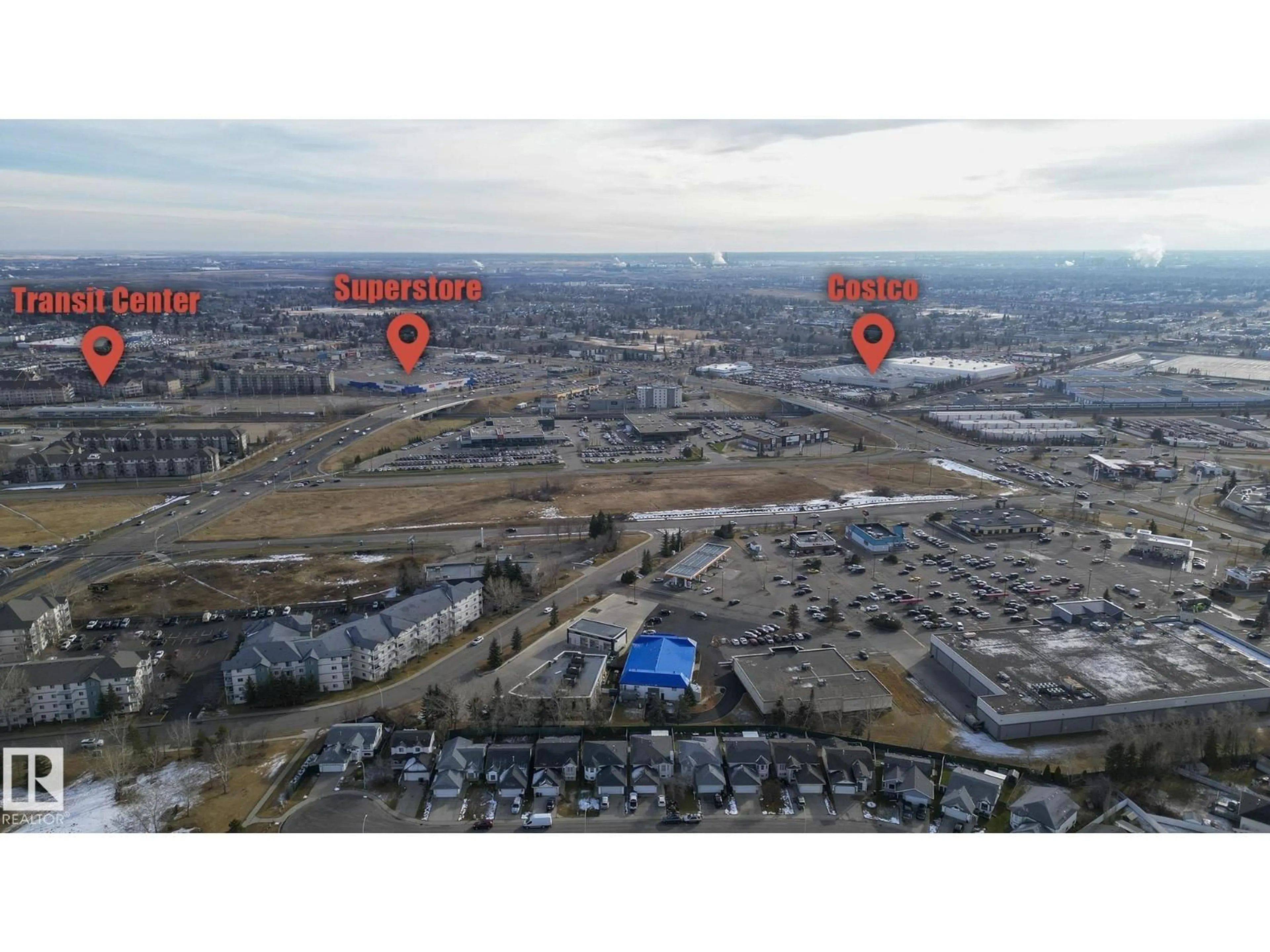 A pic from outside/outdoor area/front of a property/back of a property/a pic from drone, unknown for 16 STEELE CR, Edmonton Alberta T5A1G3