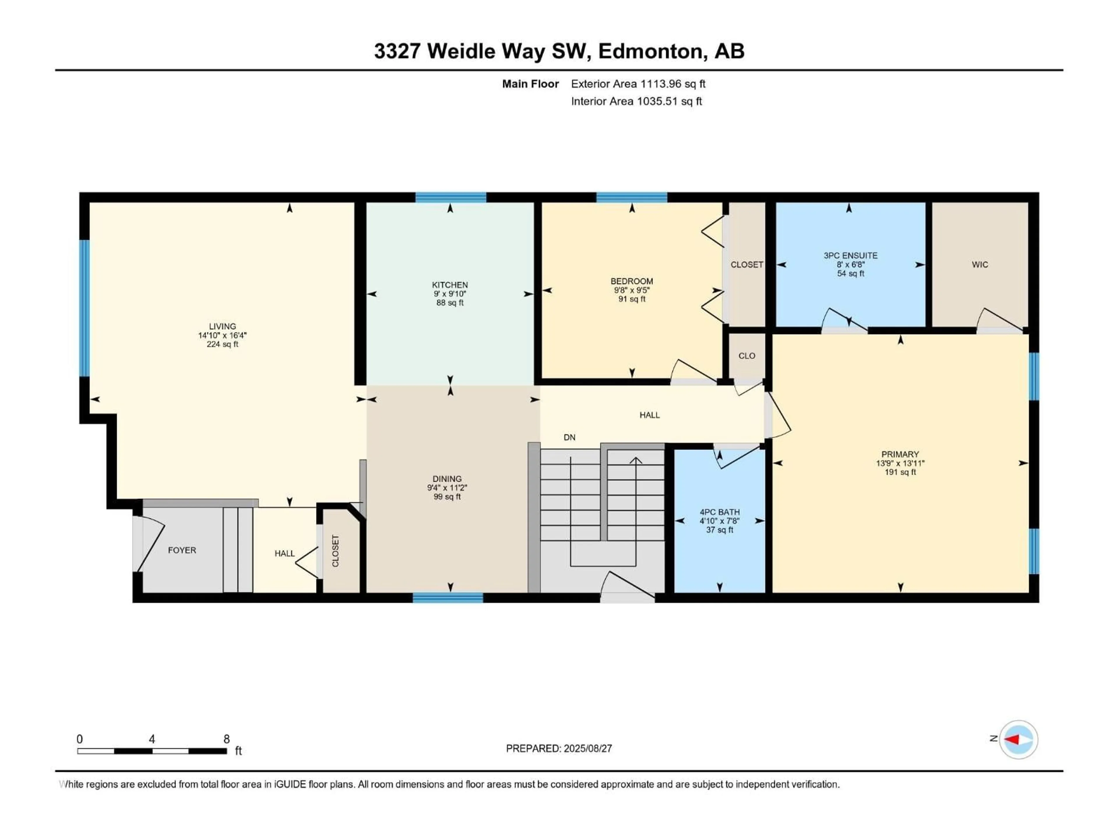 Floor plan for 3327 WEIDLE WY, Edmonton Alberta T6X1T1