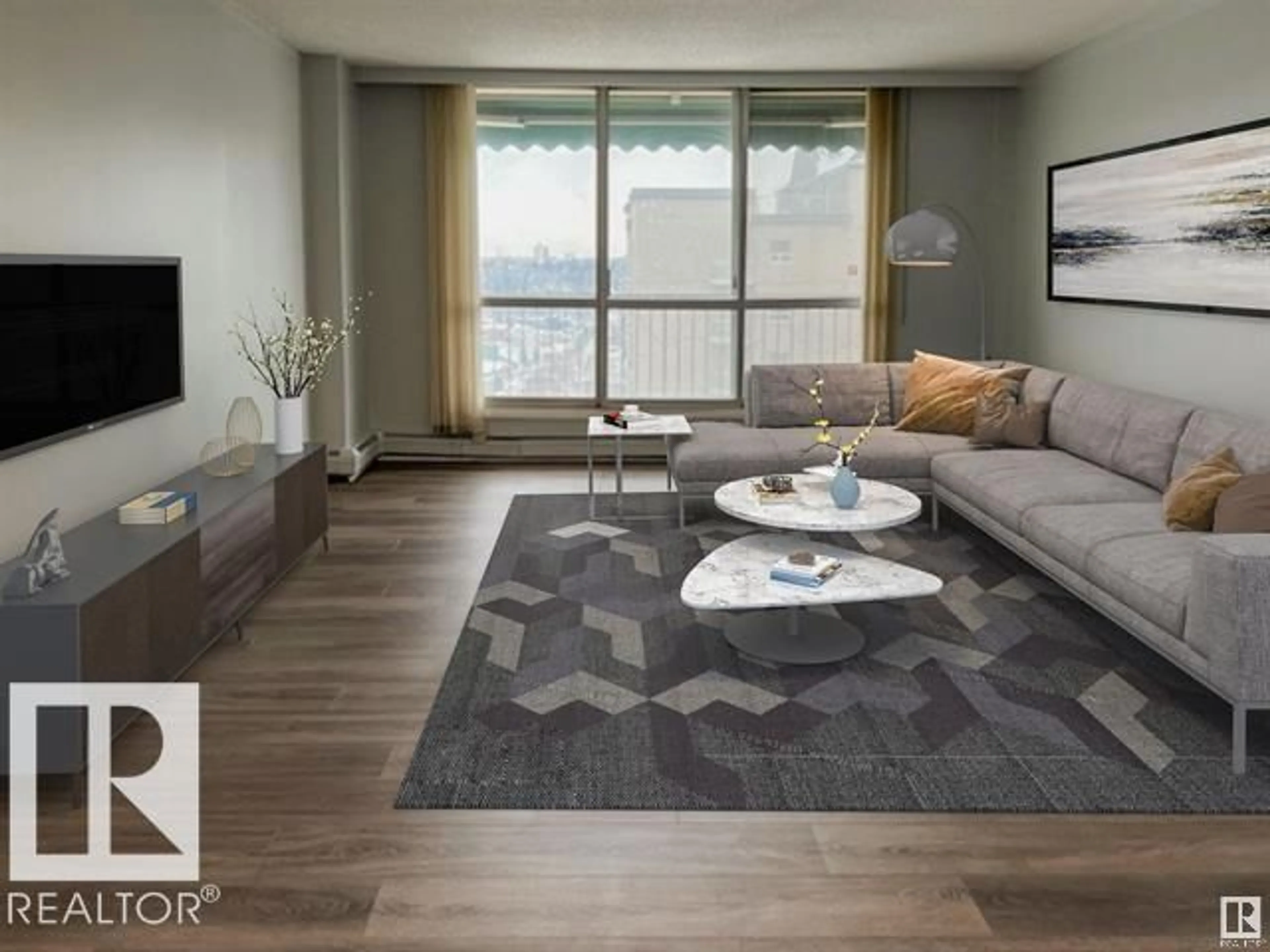 Living room with furniture, unknown for #807 - 9903 104 ST, Edmonton Alberta T5K0E4