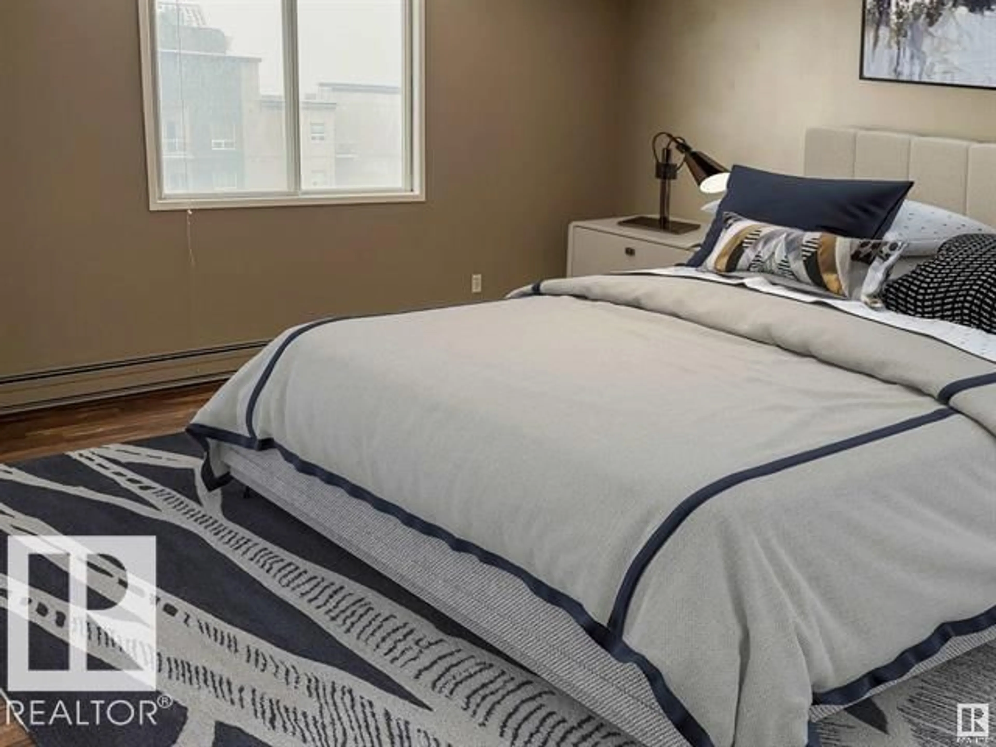 Bedroom with bed, carpet floor for #807 - 9903 104 ST, Edmonton Alberta T5K0E4