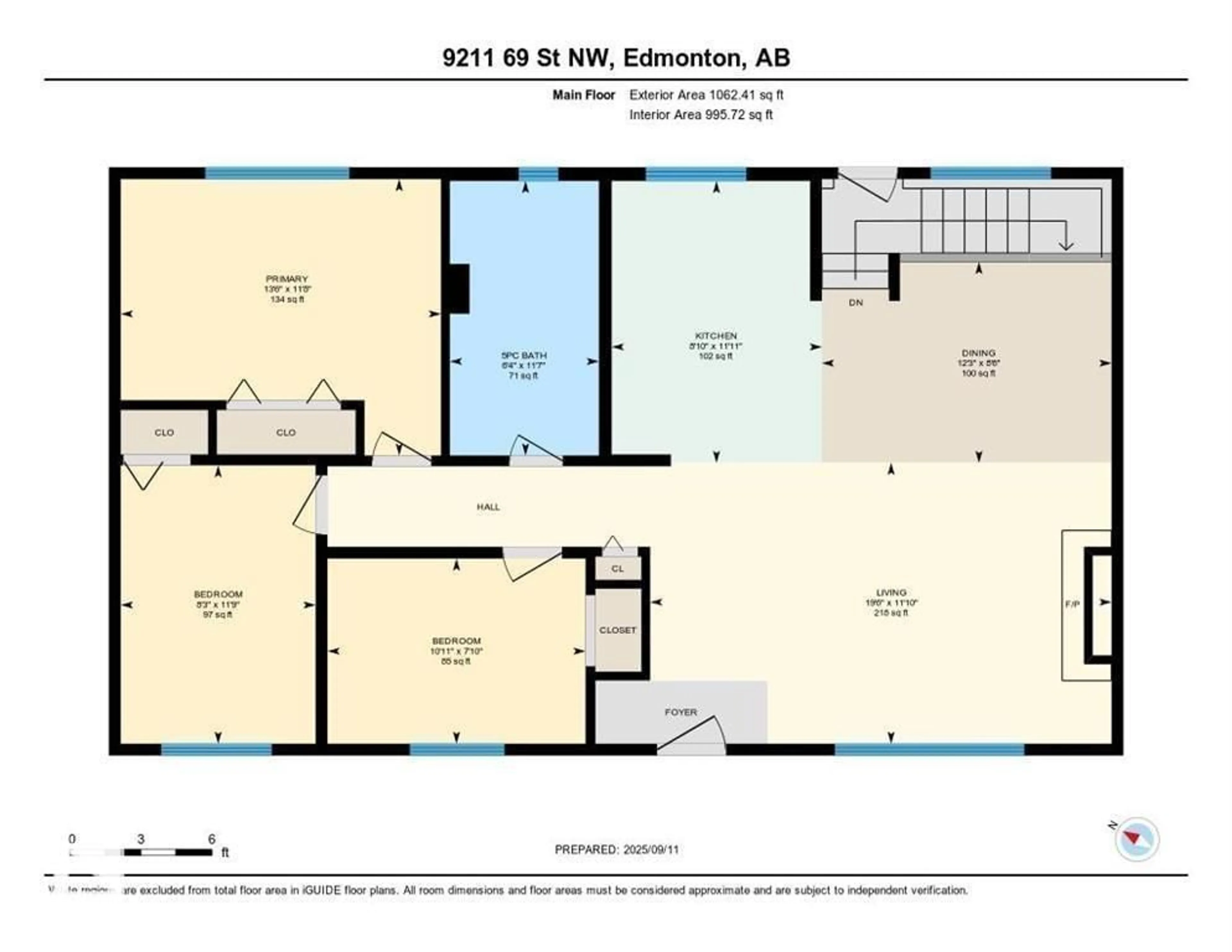 Floor plan for NW - 9211 69 ST, Edmonton Alberta T6B1V8