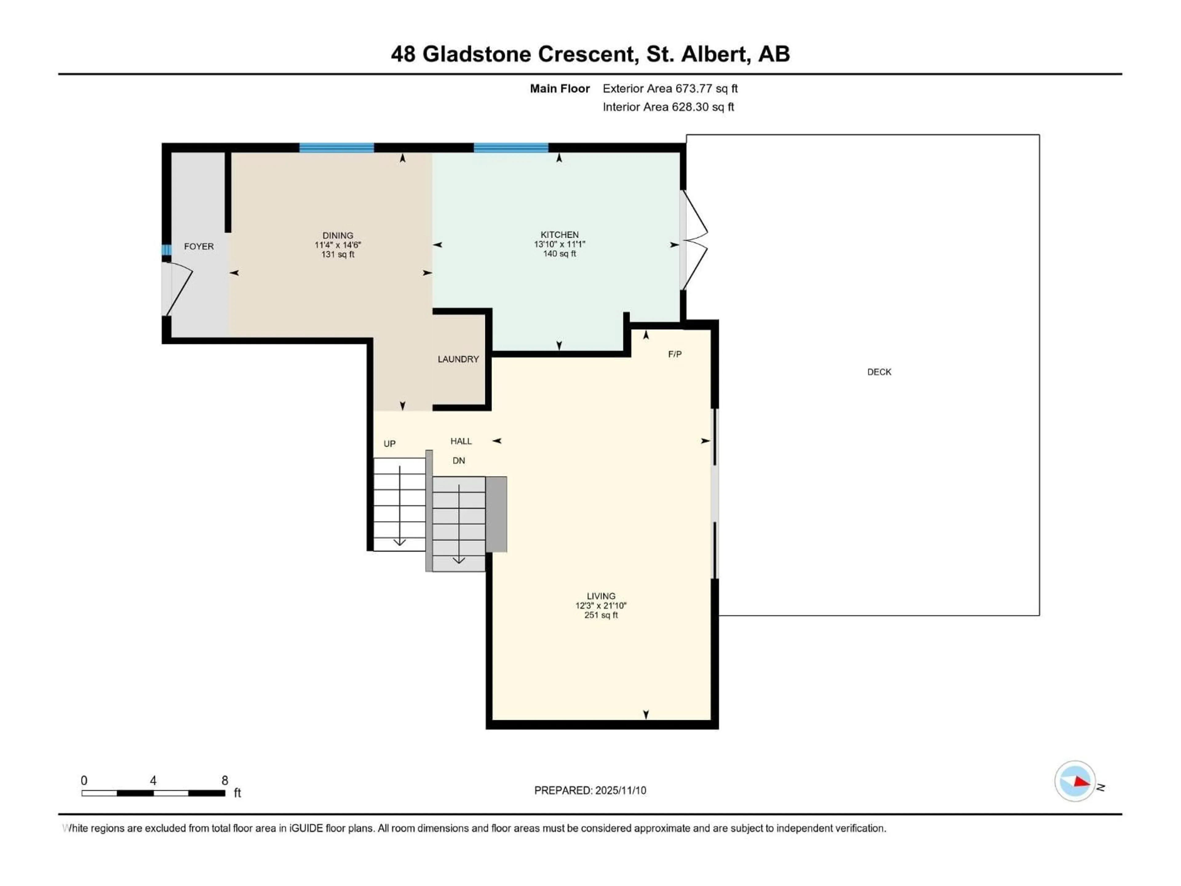 Floor plan for 48 GLADSTONE CR, St. Albert Alberta T8N0W7