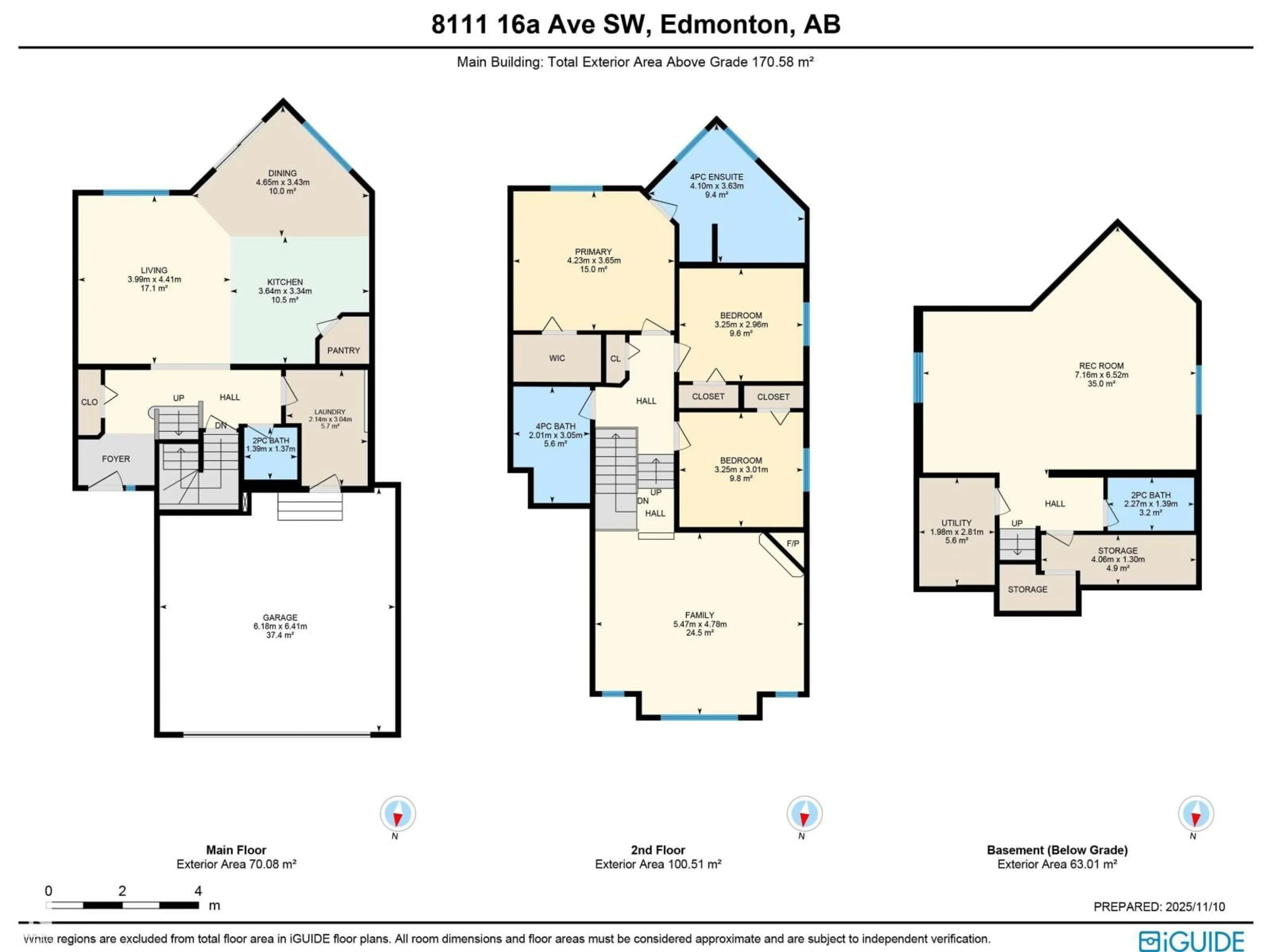 Floor plan for 8111 16A AV, Edmonton Alberta T6X0H8