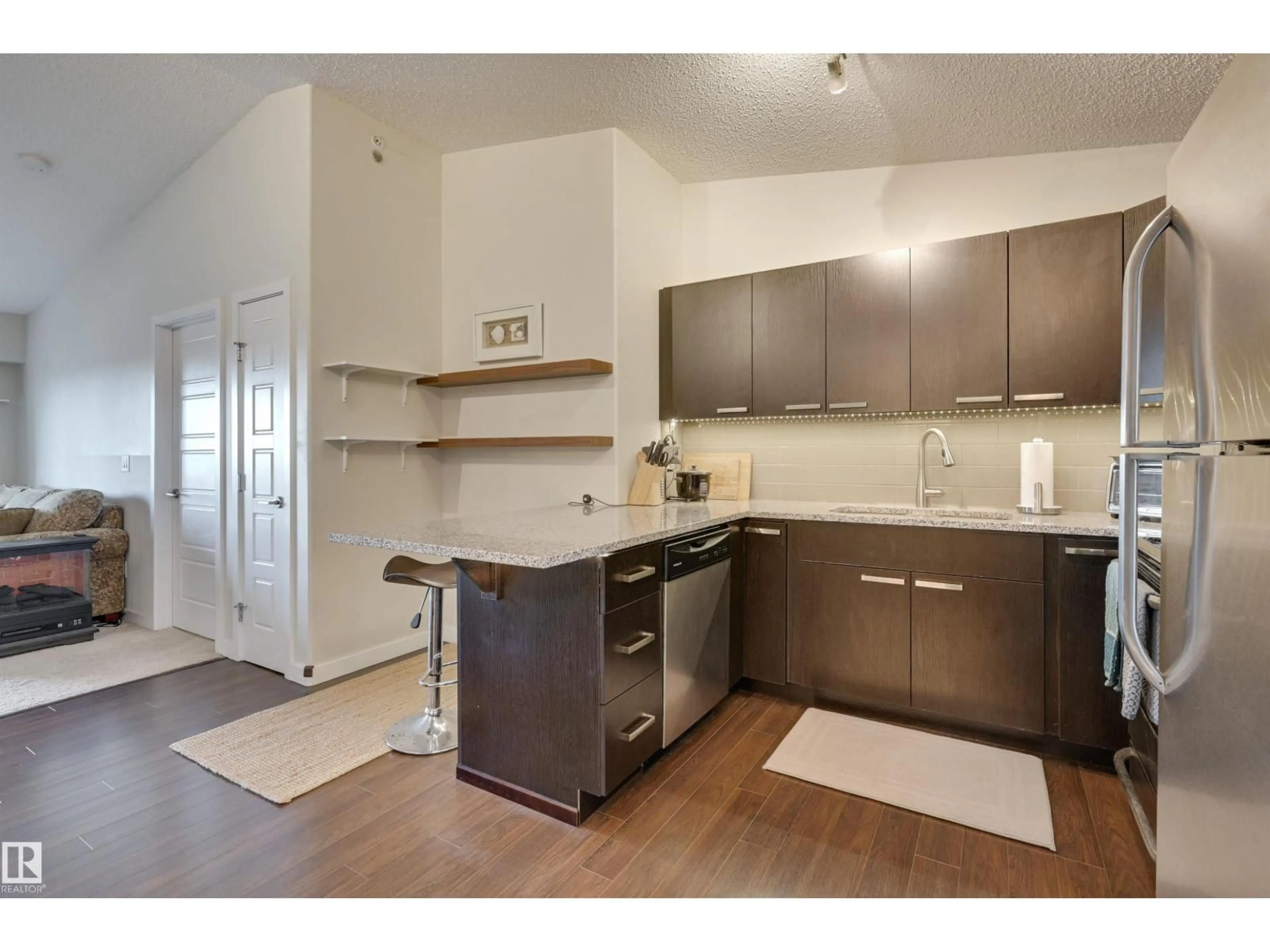 Open concept kitchen, unknown for #408 - 14808 125 ST, Edmonton Alberta T5Y0G1