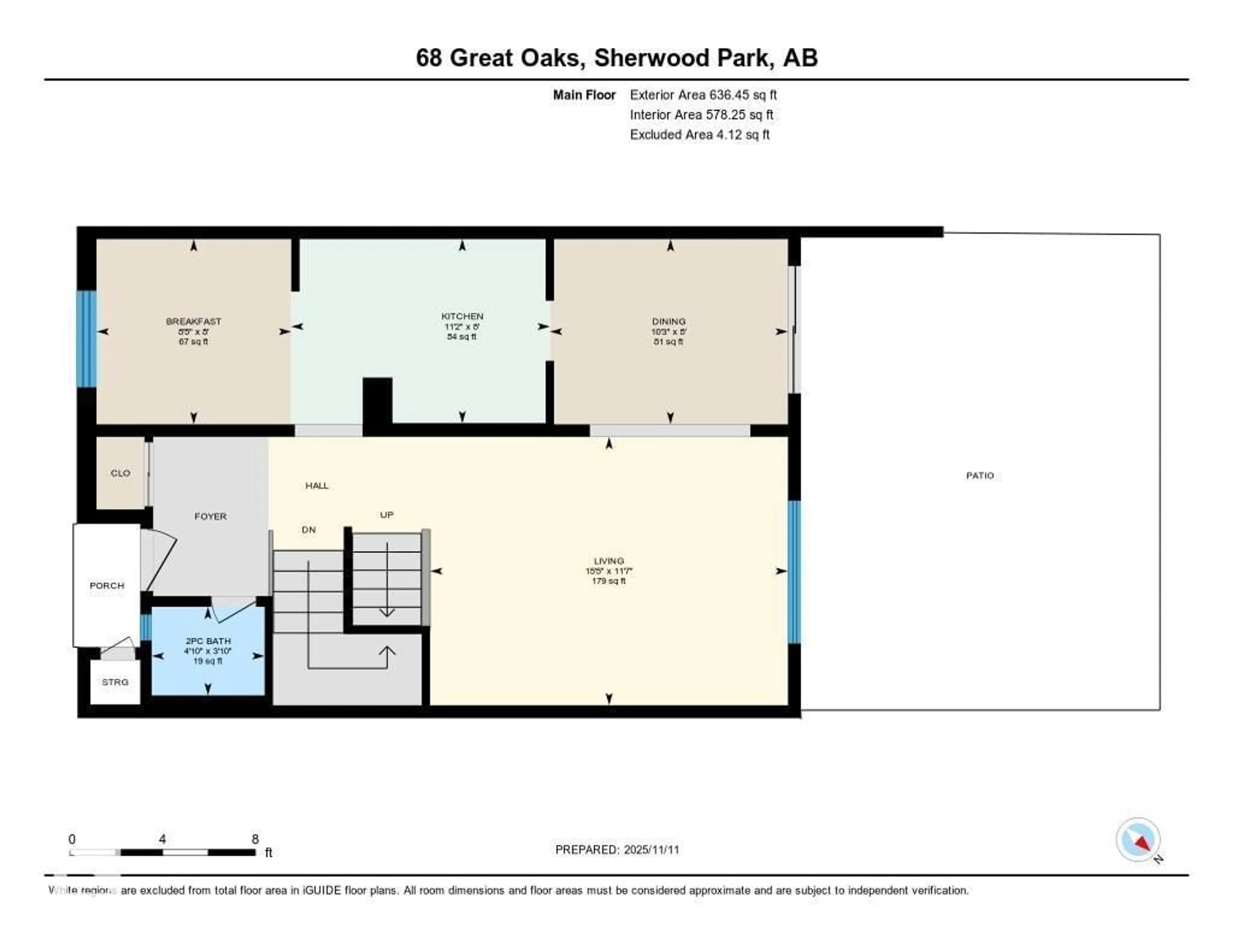 Floor plan for 68 GREAT OAKS, Sherwood Park Alberta T8A0V8