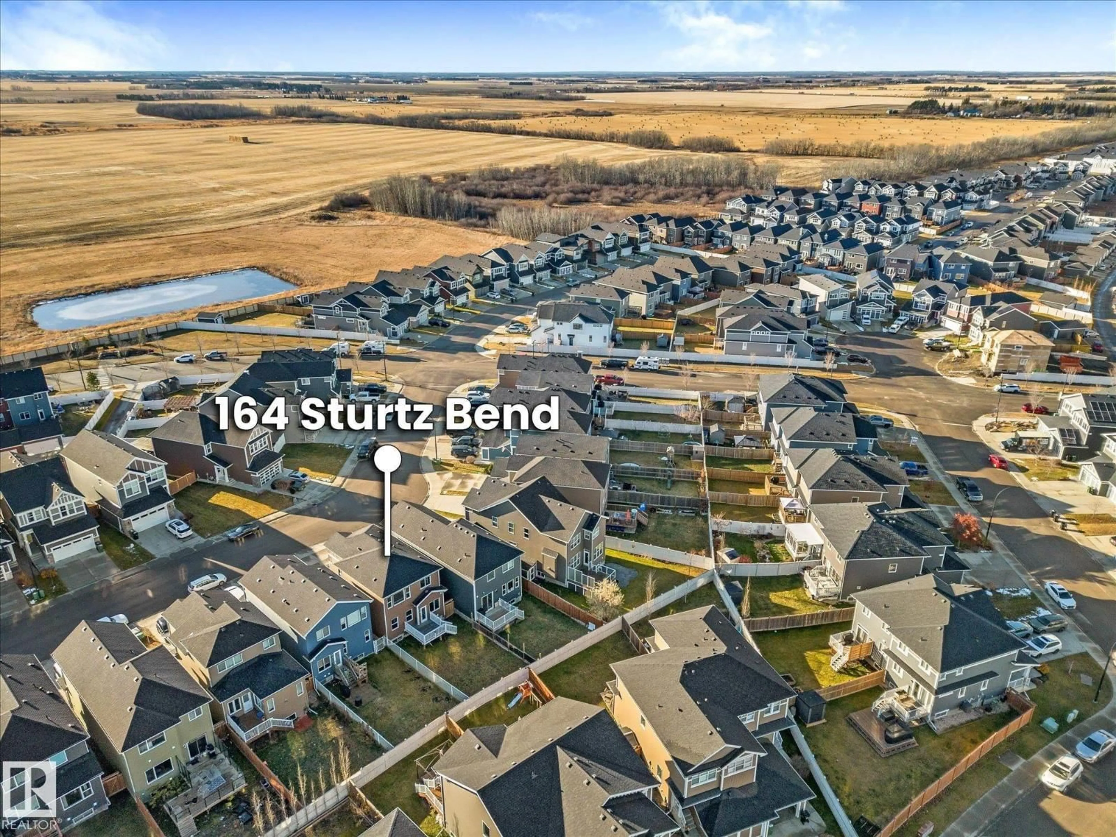 A pic from outside/outdoor area/front of a property/back of a property/a pic from drone, street for 164 STURTZ BN, Leduc Alberta T9E1E3