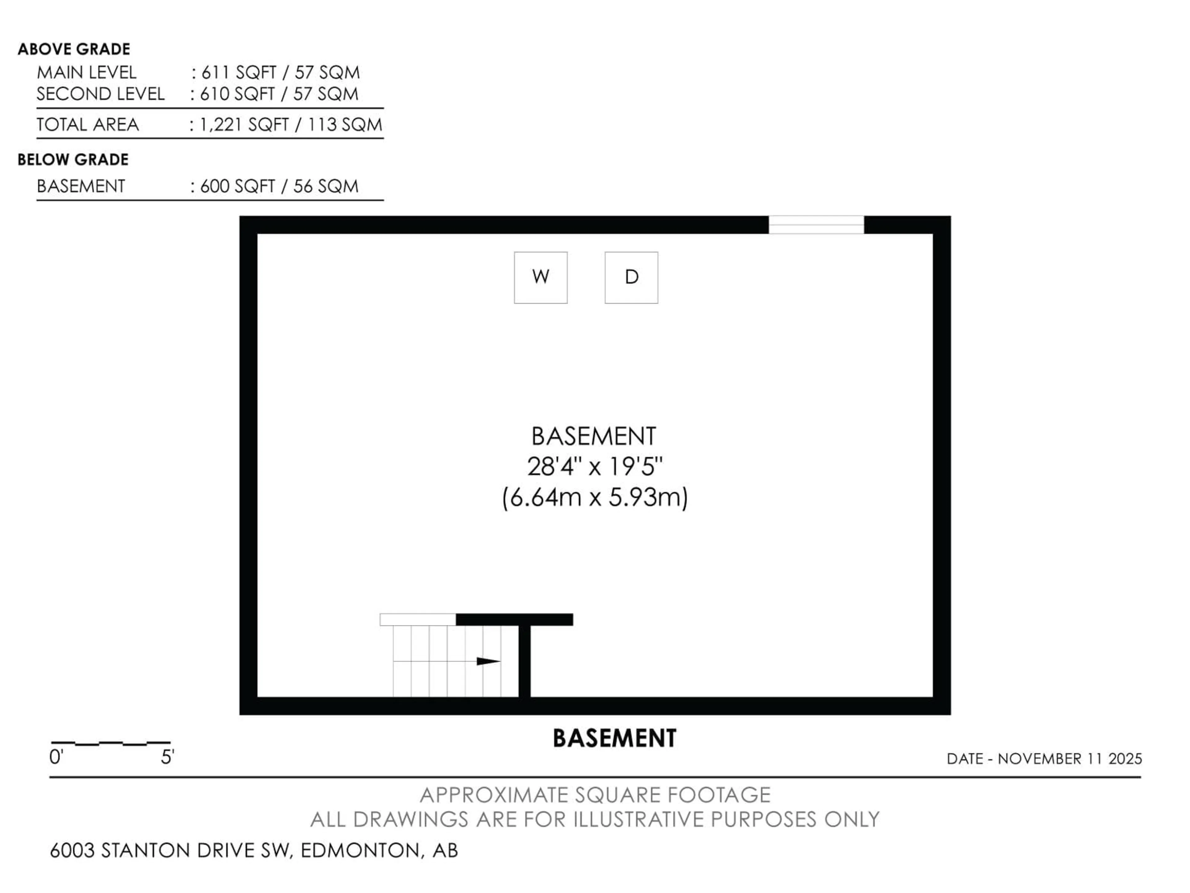 Floor plan for 6003 STANTON DR, Edmonton Alberta T6X1H3