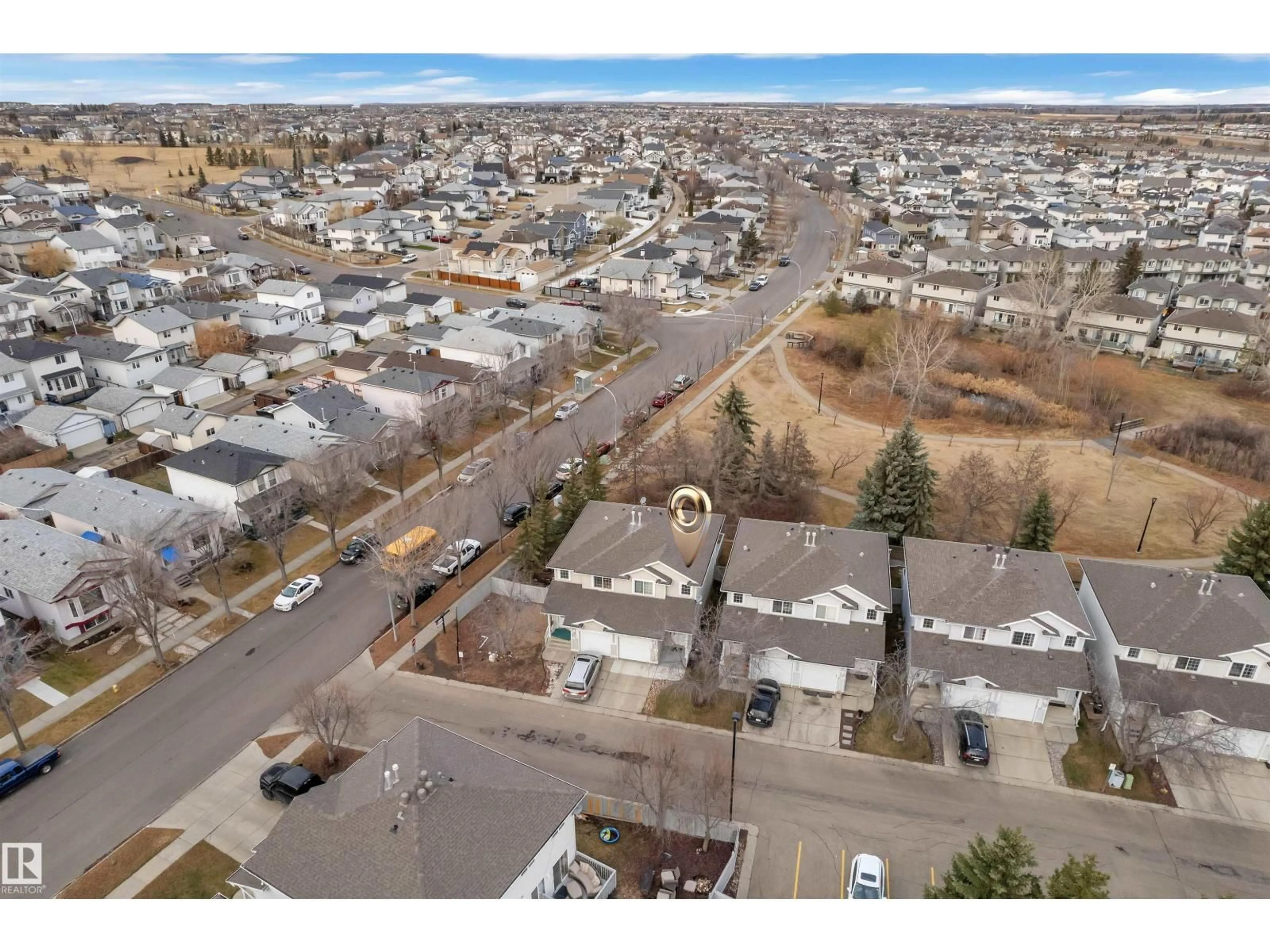 A pic from outside/outdoor area/front of a property/back of a property/a pic from drone, street for 14603 - 53 MILLER BV, Edmonton Alberta T5Y3B6