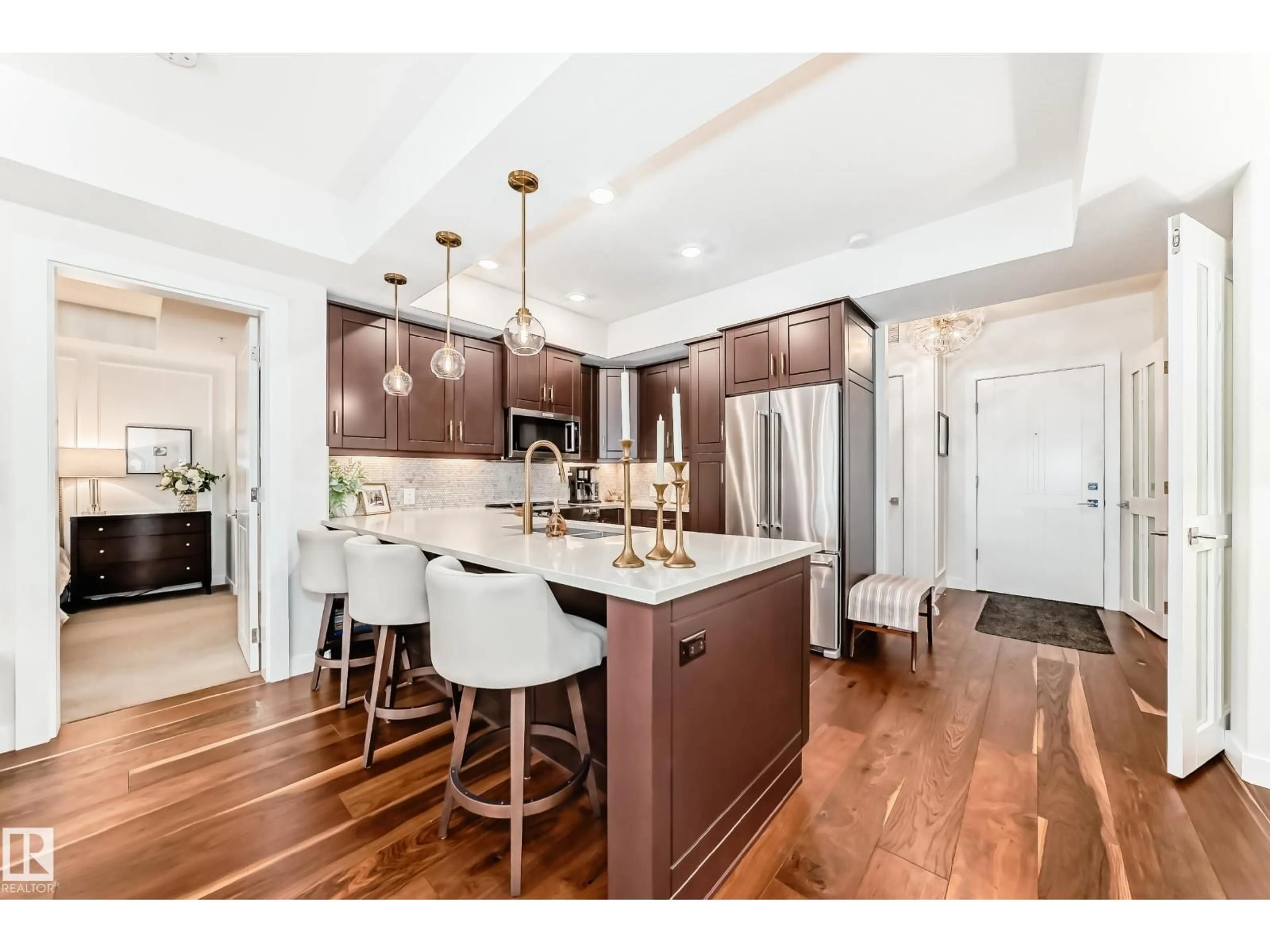 Open concept kitchen, wood/laminate floor for 71 - 312 FESTIVAL WY, Sherwood Park Alberta T8A4Z1