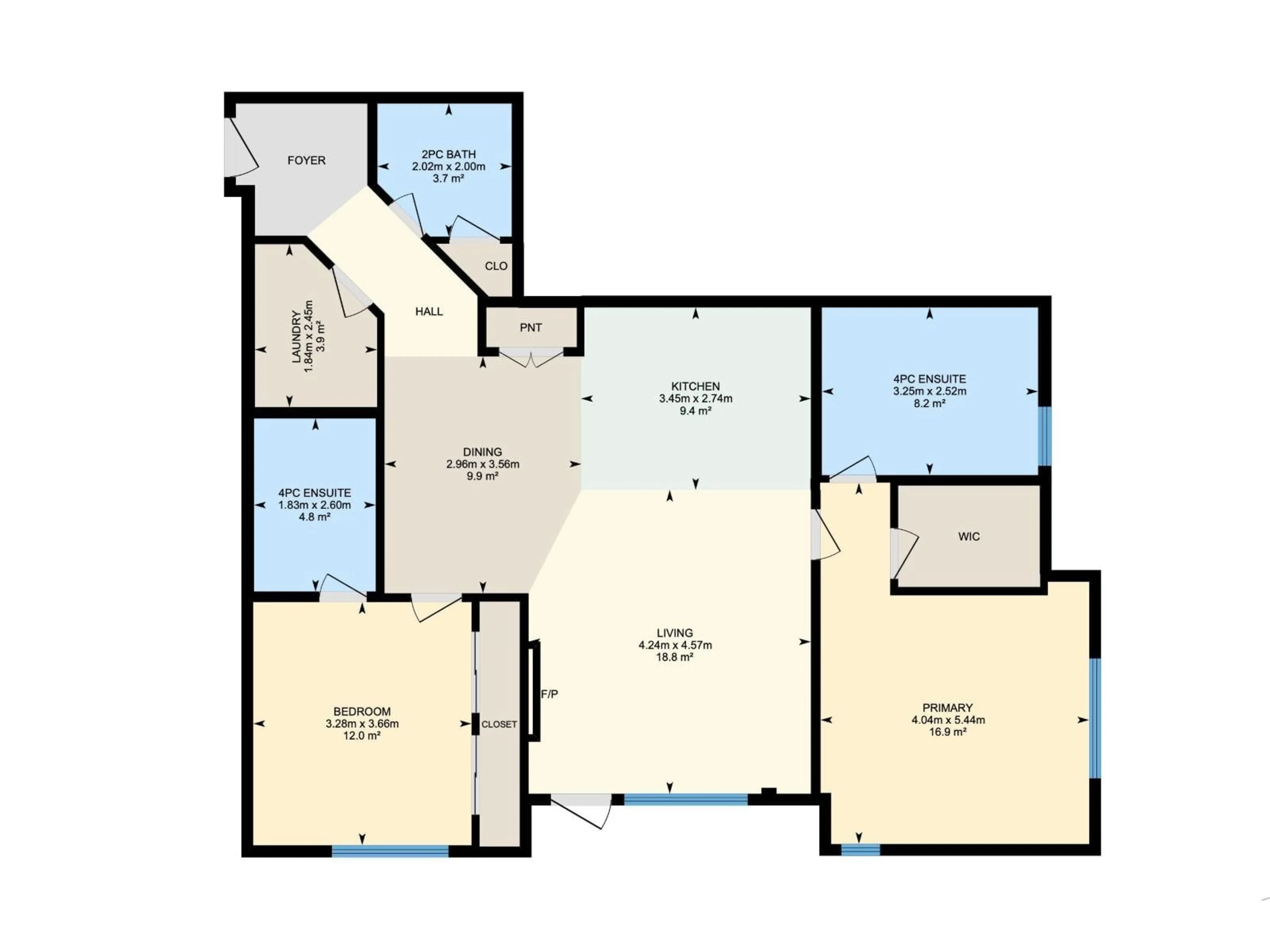Floor plan for #204 - 11710 87 AV, Edmonton Alberta T6G0Y3