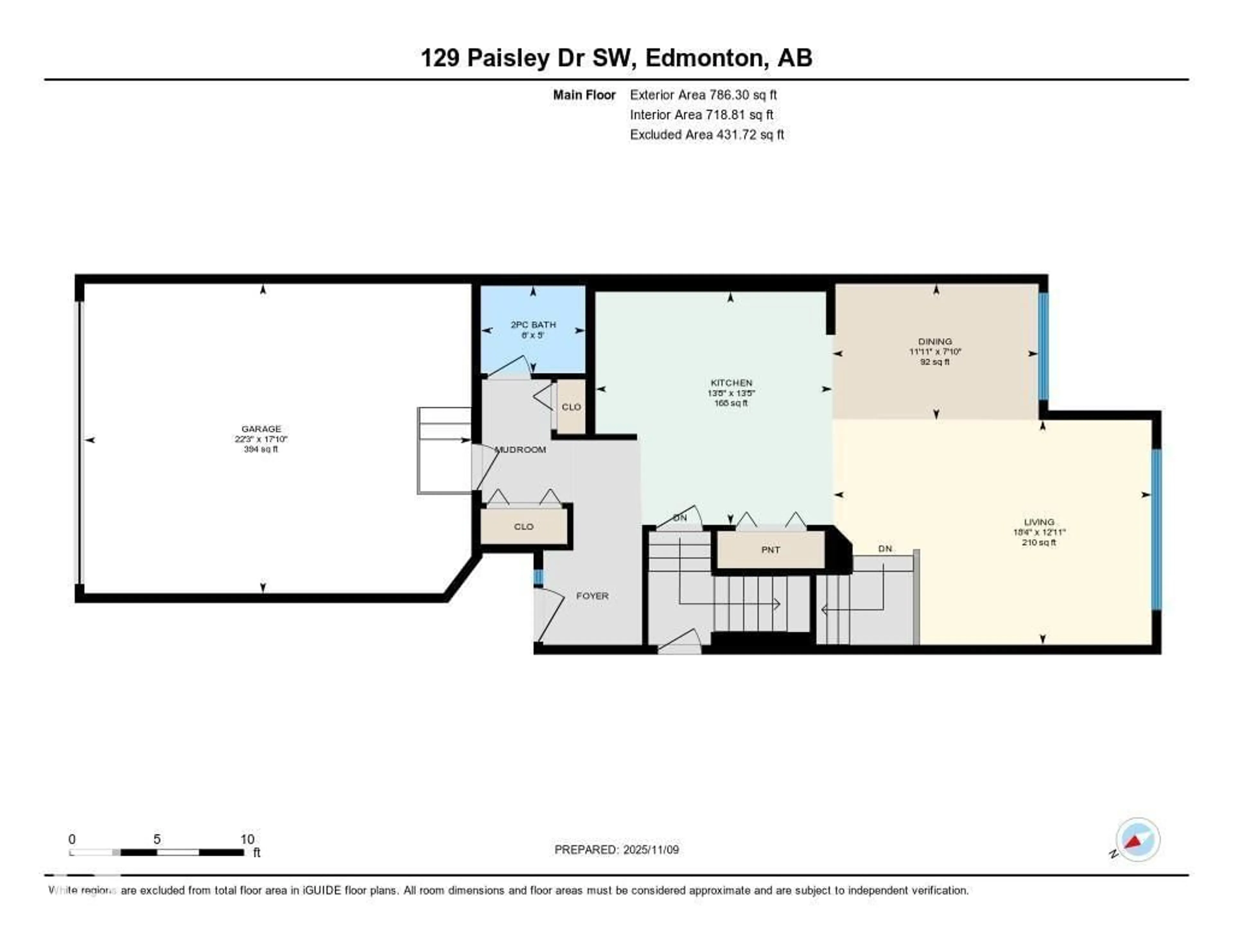 Floor plan for 129 PAISLEY GATE GA, Edmonton Alberta T6W4E3