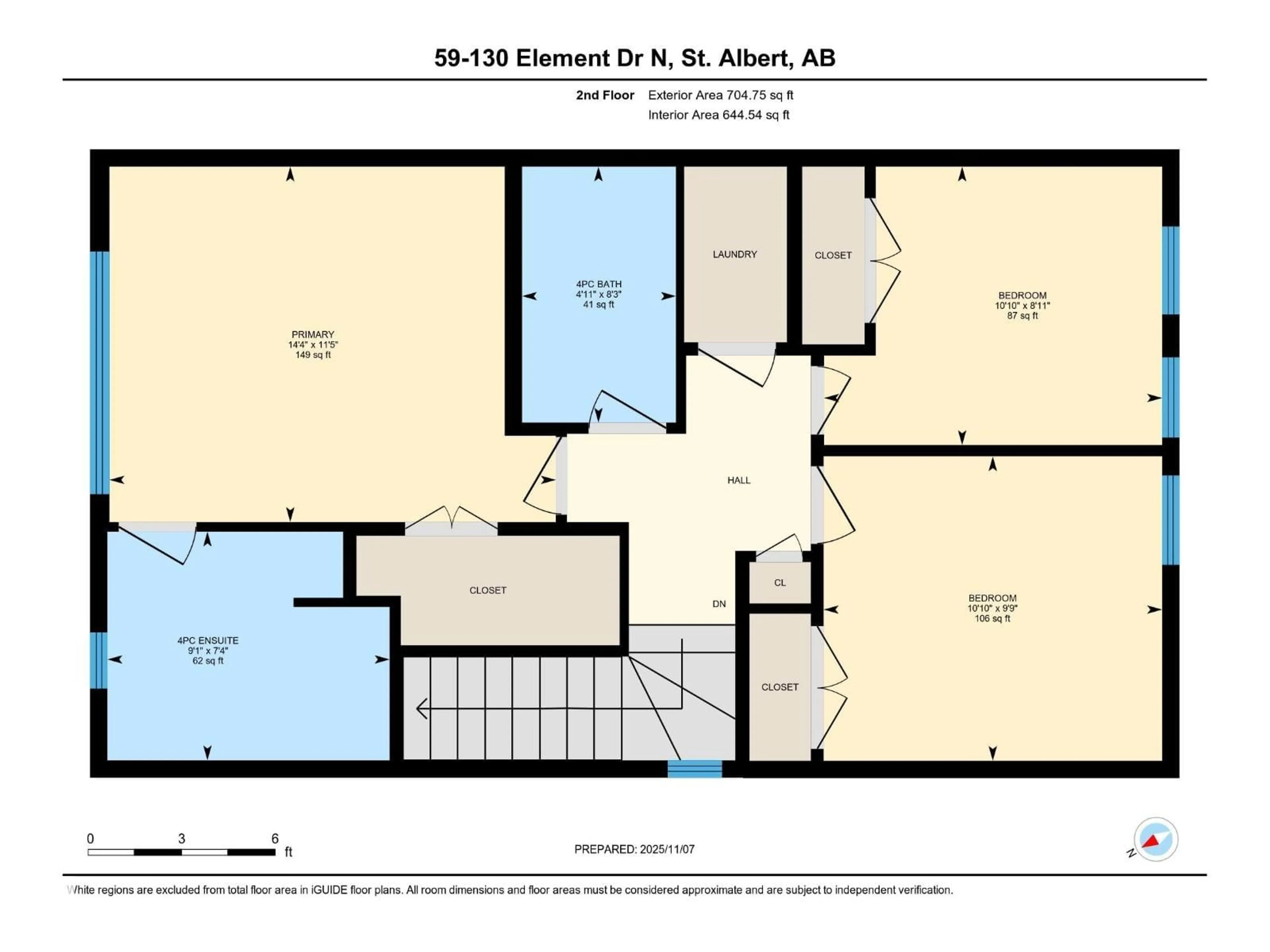 Floor plan for 130 - 59 ELEMENT DR, St. Albert Alberta T8N7X2